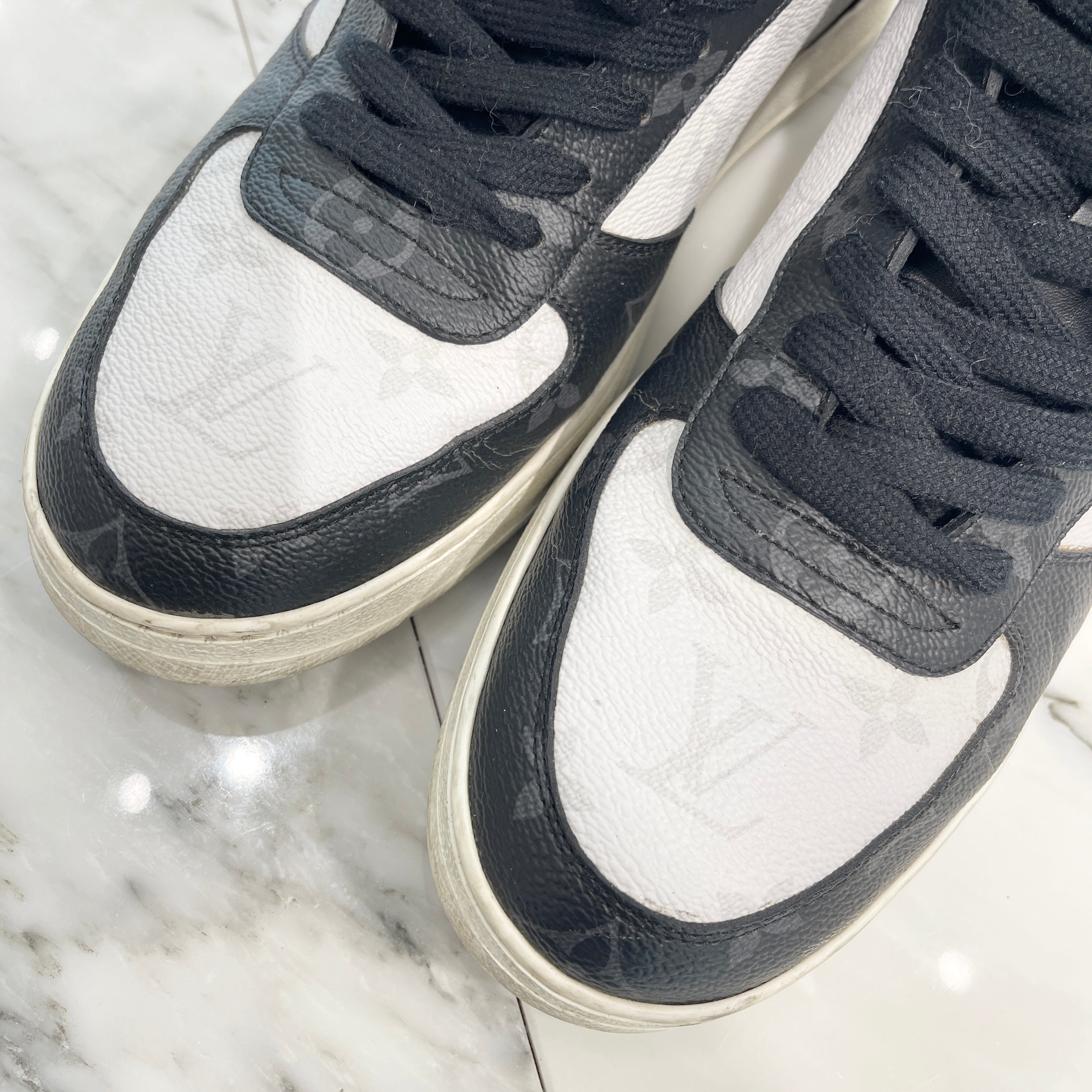 LOUIS VUITTON 2019SS Rivoli Line Monogram High Cut Sneakers 1A4U94 Size 6 1/2（25.5cm） ルイヴィトン リヴォリライン モノグラム ハイカットスニーカー サイズ6 1/2（25.5cm）