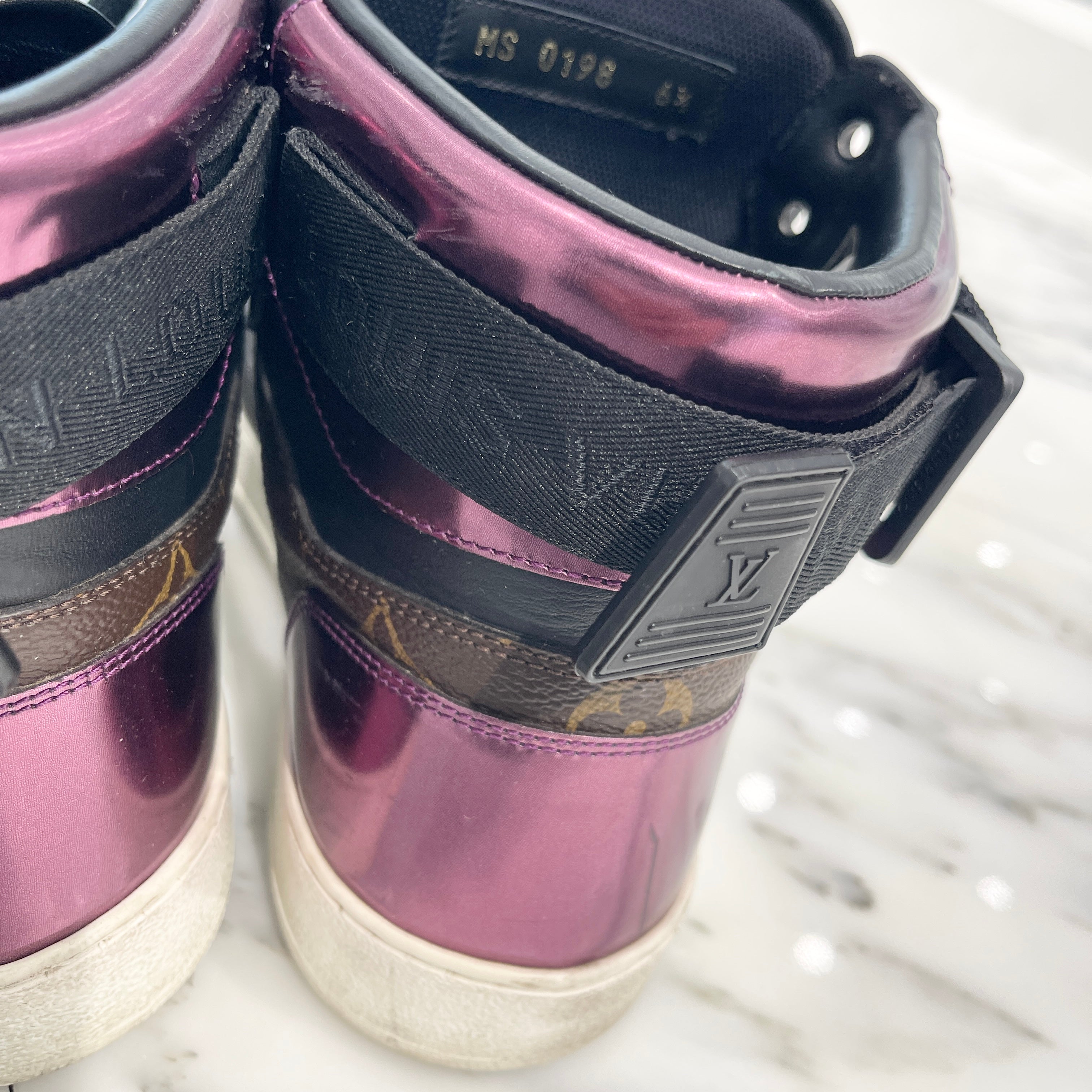 LOUIS VUITTON 2019SS Rivoli Line Monogram High Cut Sneakers 1A4U94 Size 6 1/2（25.5cm） ルイヴィトン リヴォリライン モノグラム ハイカットスニーカー サイズ6 1/2（25.5cm）