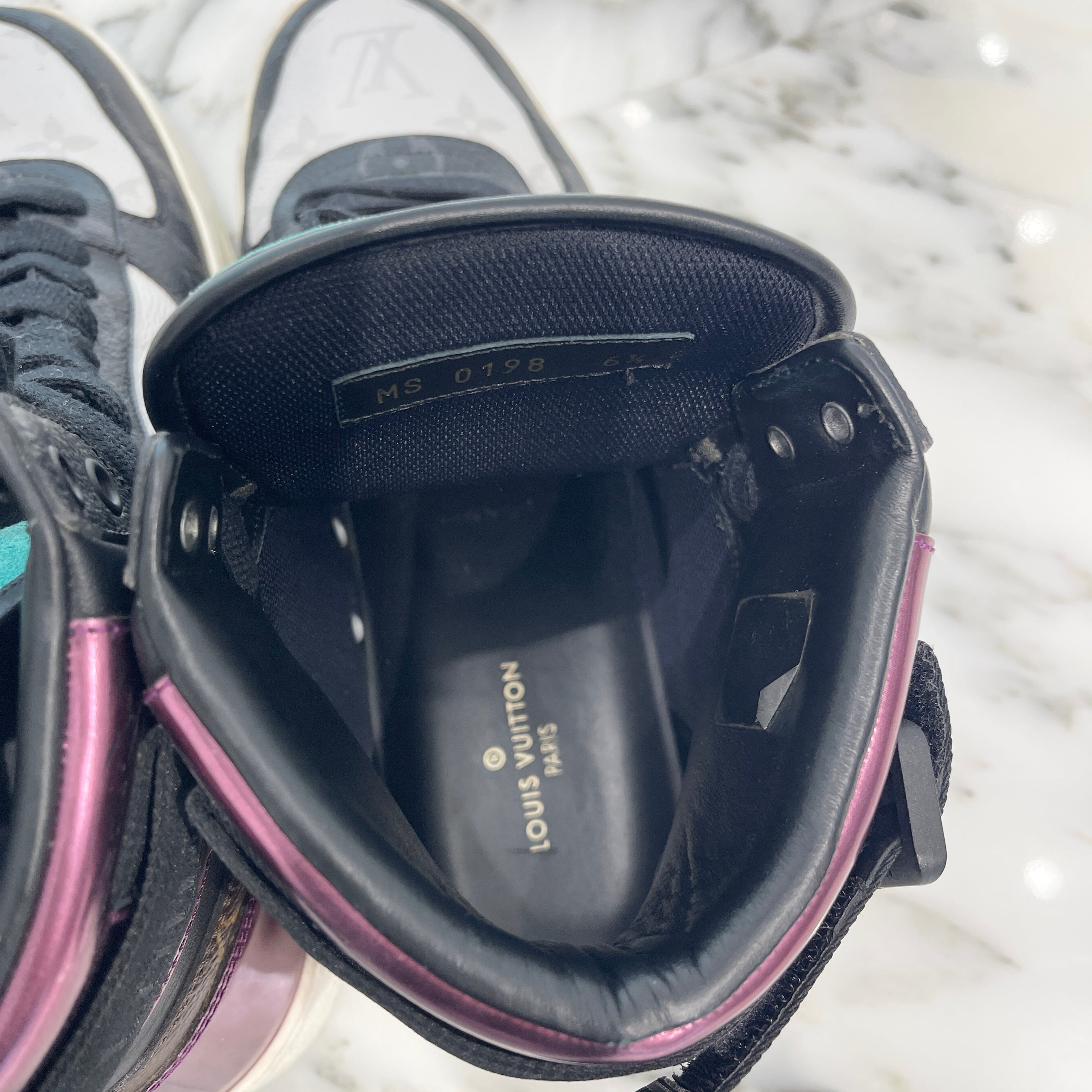 LOUIS VUITTON 2019SS Rivoli Line Monogram High Cut Sneakers 1A4U94 Size 6 1/2（25.5cm） ルイヴィトン リヴォリライン モノグラム ハイカットスニーカー サイズ6 1/2（25.5cm）