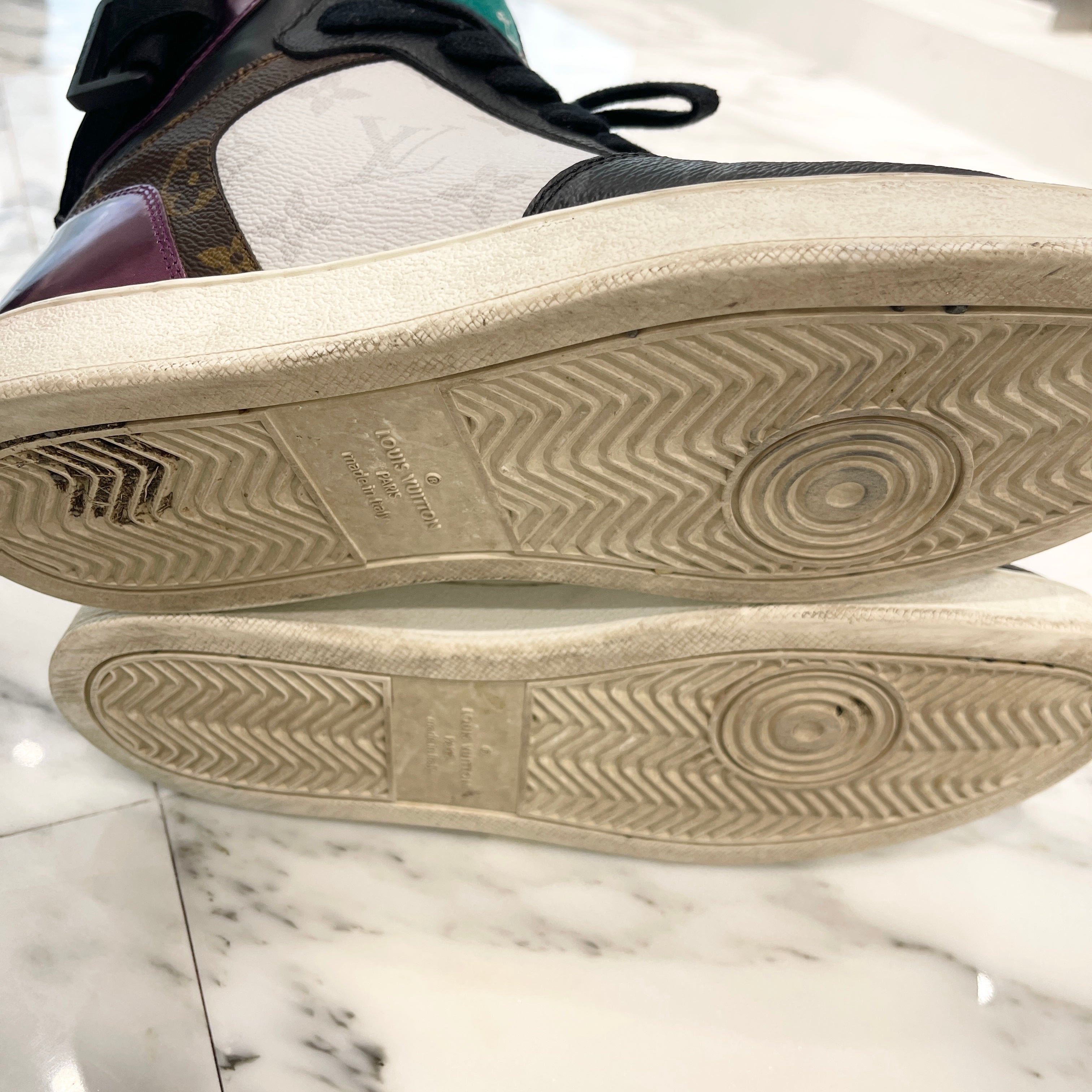 LOUIS VUITTON 2019SS Rivoli Line Monogram High Cut Sneakers 1A4U94 Size 6 1/2（25.5cm） ルイヴィトン リヴォリライン モノグラム ハイカットスニーカー サイズ6 1/2（25.5cm）