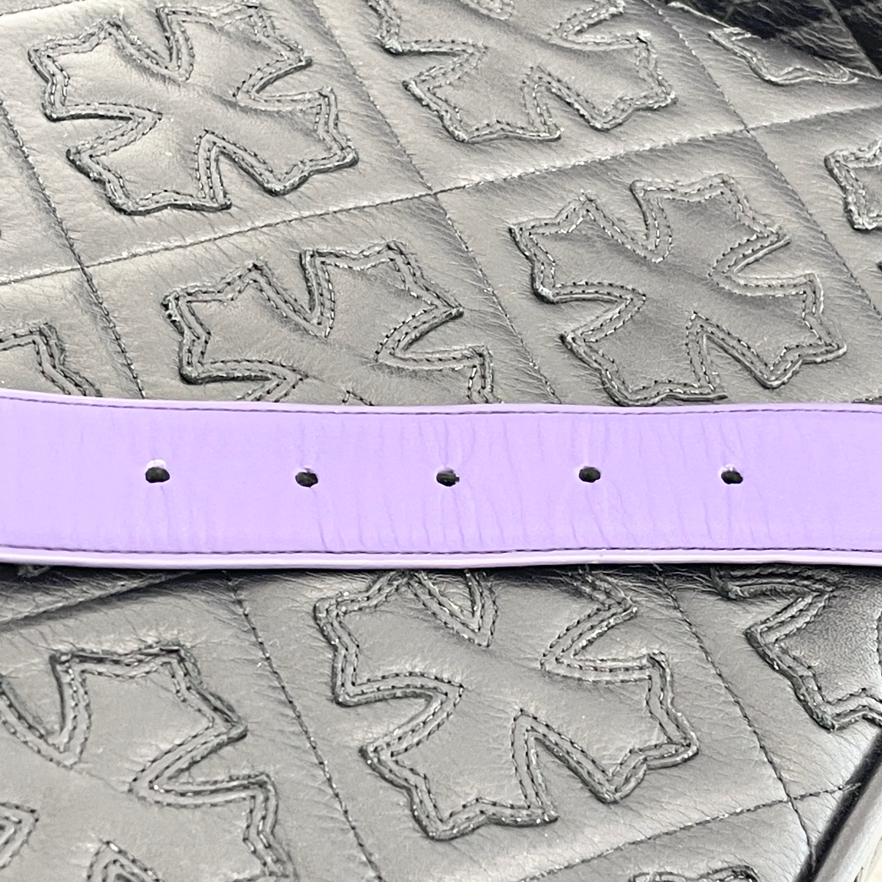 CHROME HEARTS Gunslinger Purple Leather Belt Size 32 クロムハーツ