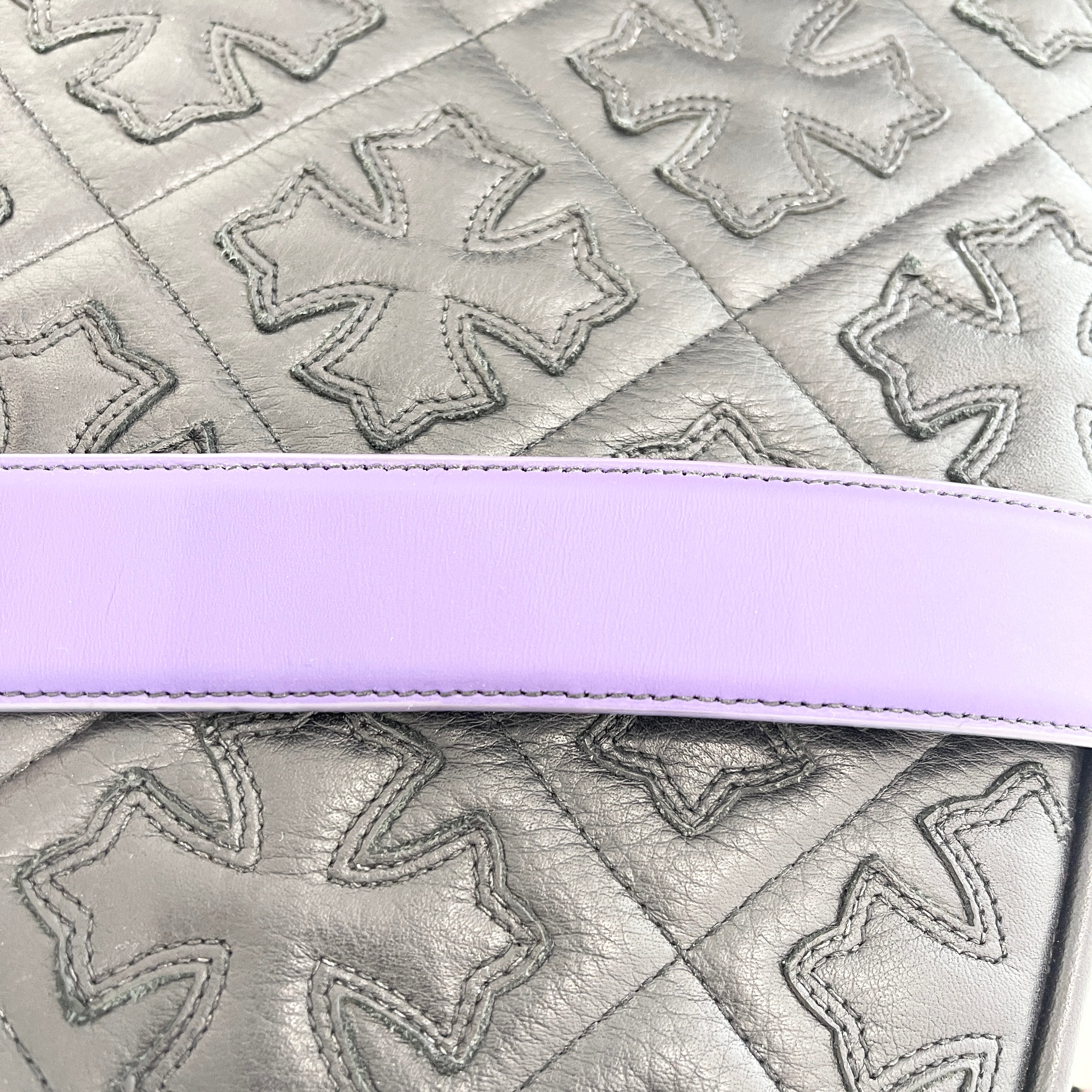 CHROME HEARTS Gunslinger Purple Leather Belt Size 32 クロムハーツ