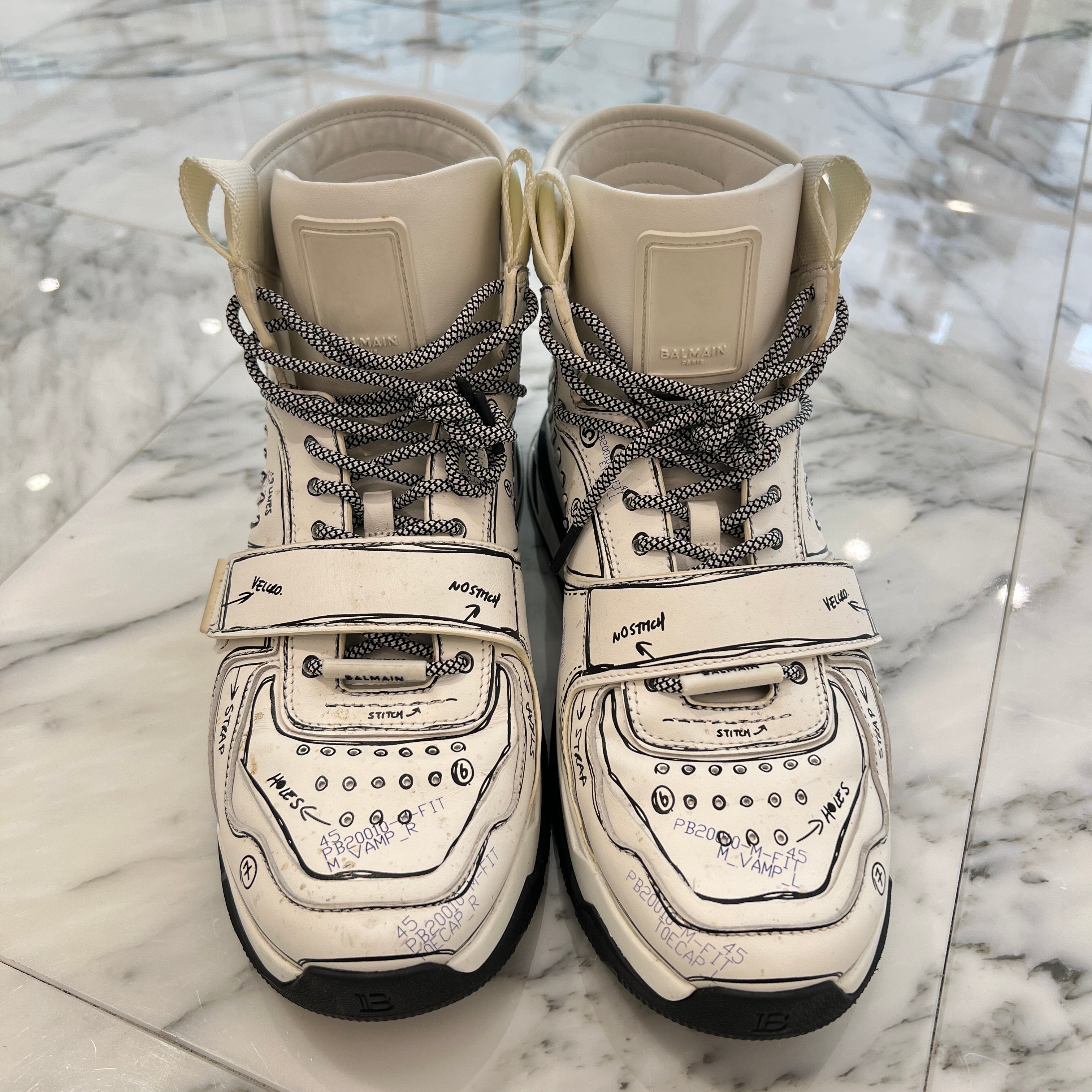 BALMAIN B BALL Body Graffiti High Cut Sneakers Size US12（30cm）バルマン Bボール ボディグラフィティ ハイカットスニーカー サイズUS12（30cm）