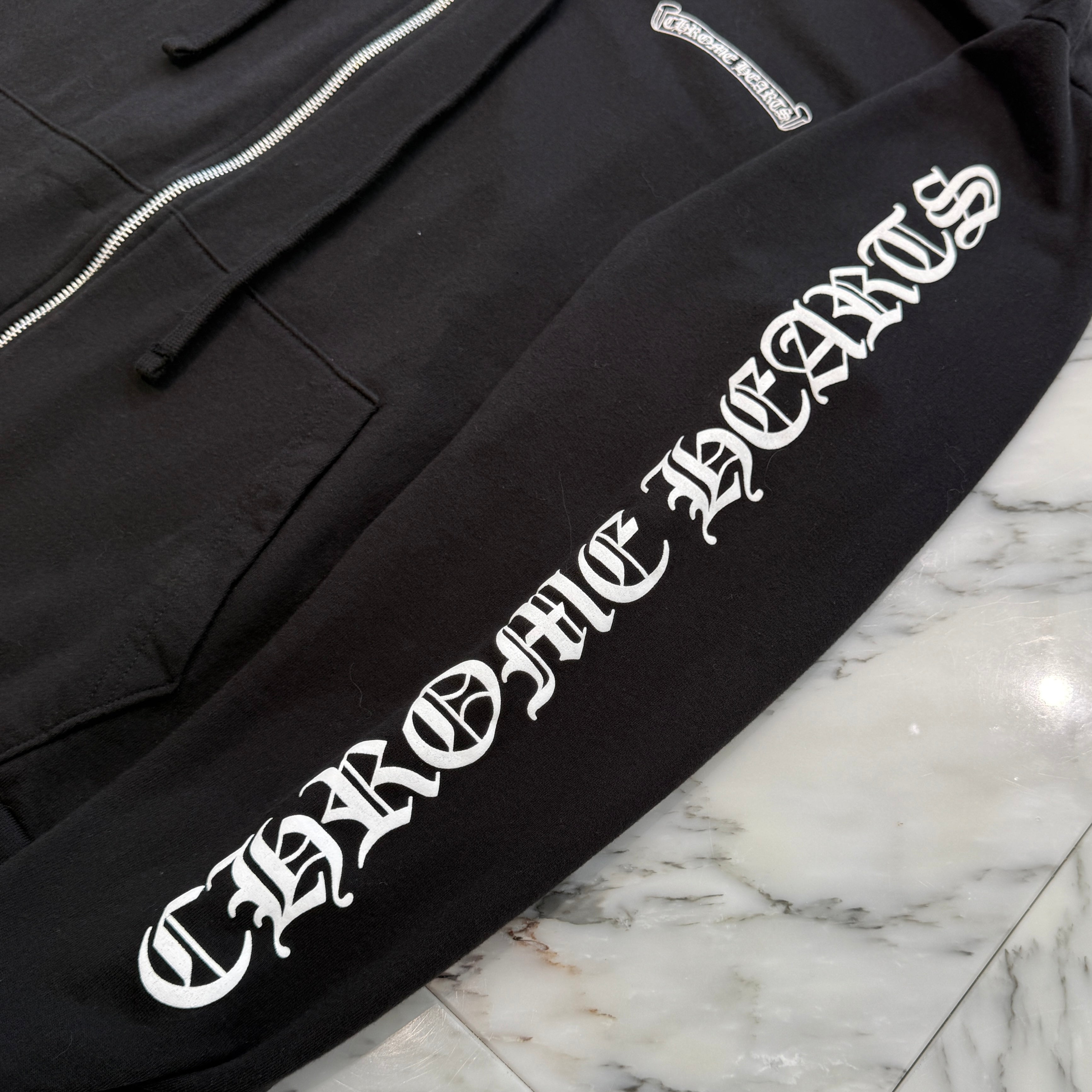 CHROME HEARTS Back Scroll Label Logo Zip Up Hoodie Size L クロムハーツ バックスクロールラベルロゴジップアップフーディ サイズL