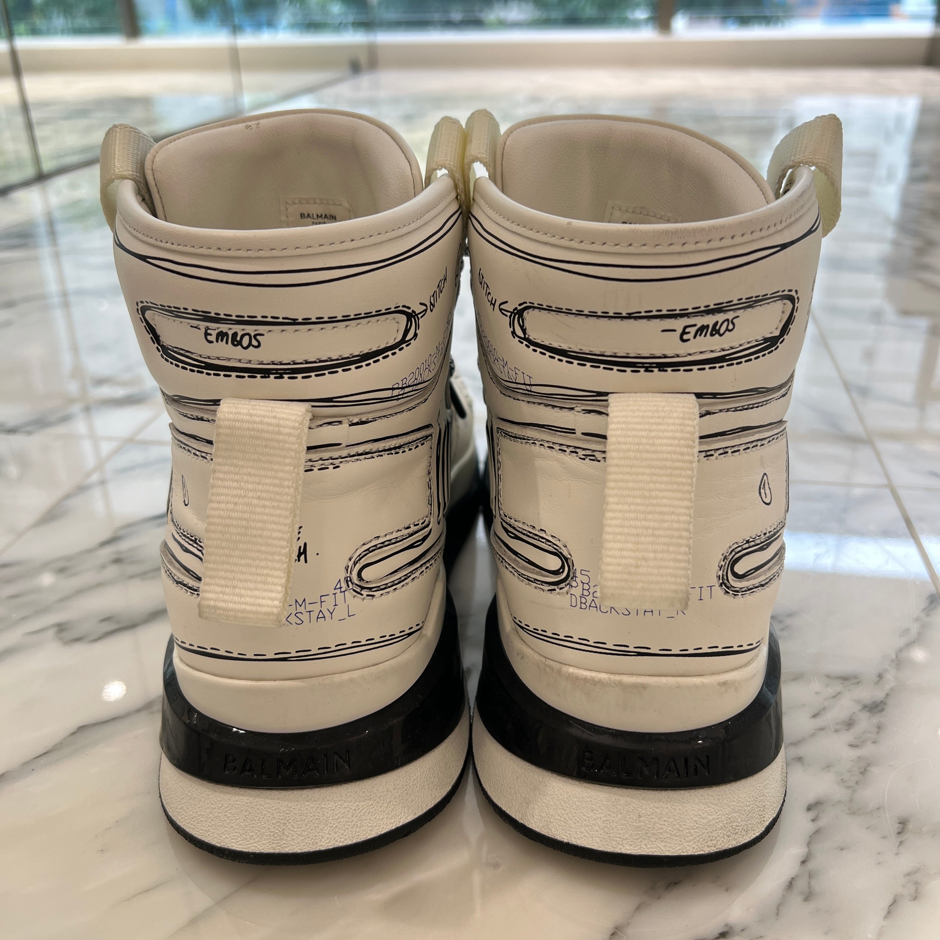 BALMAIN B BALL Body Graffiti High Cut Sneakers Size US12（30cm）バルマン Bボール ボディグラフィティ ハイカットスニーカー サイズUS12（30cm）