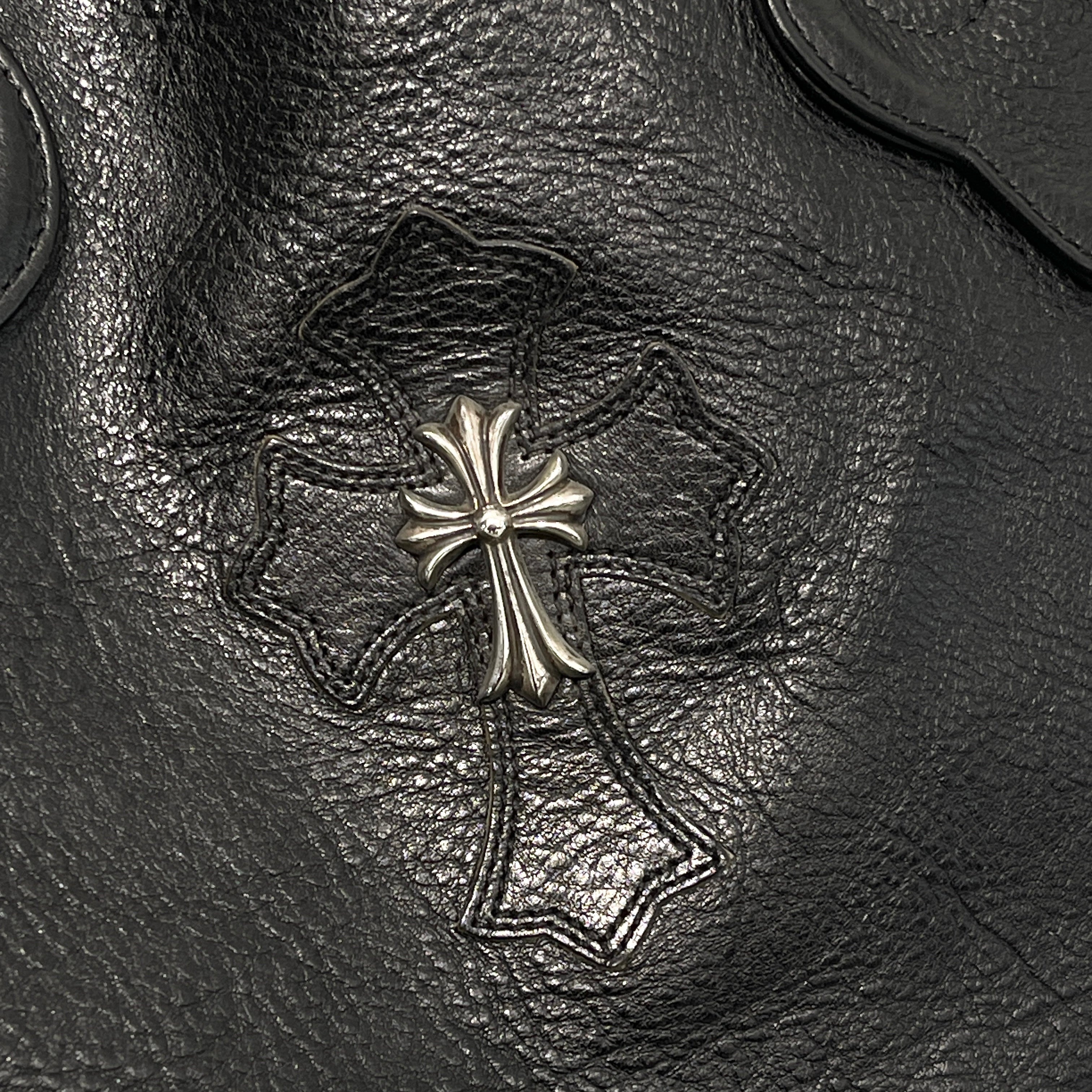 CHROME HEARTS 1 Cross Leather Patch Small CH Cross FS Leather Tote Bag クロムハーツ 1クロス レザーパッチ スモールCHクロス FSレザートートバッグ