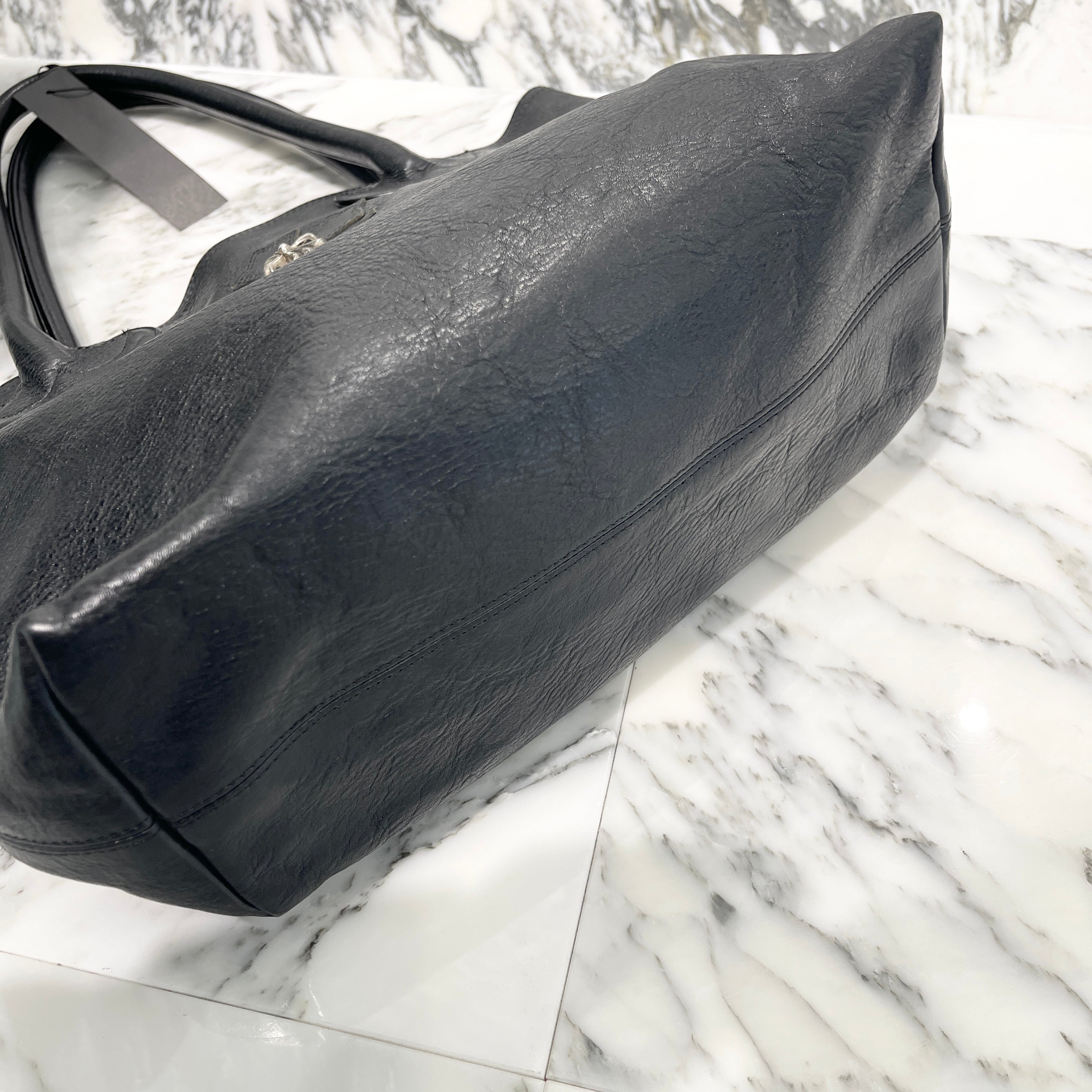 CHROME HEARTS 1 Cross Leather Patch Small CH Cross FS Leather Tote Bag クロムハーツ 1クロス レザーパッチ スモールCHクロス FSレザートートバッグ