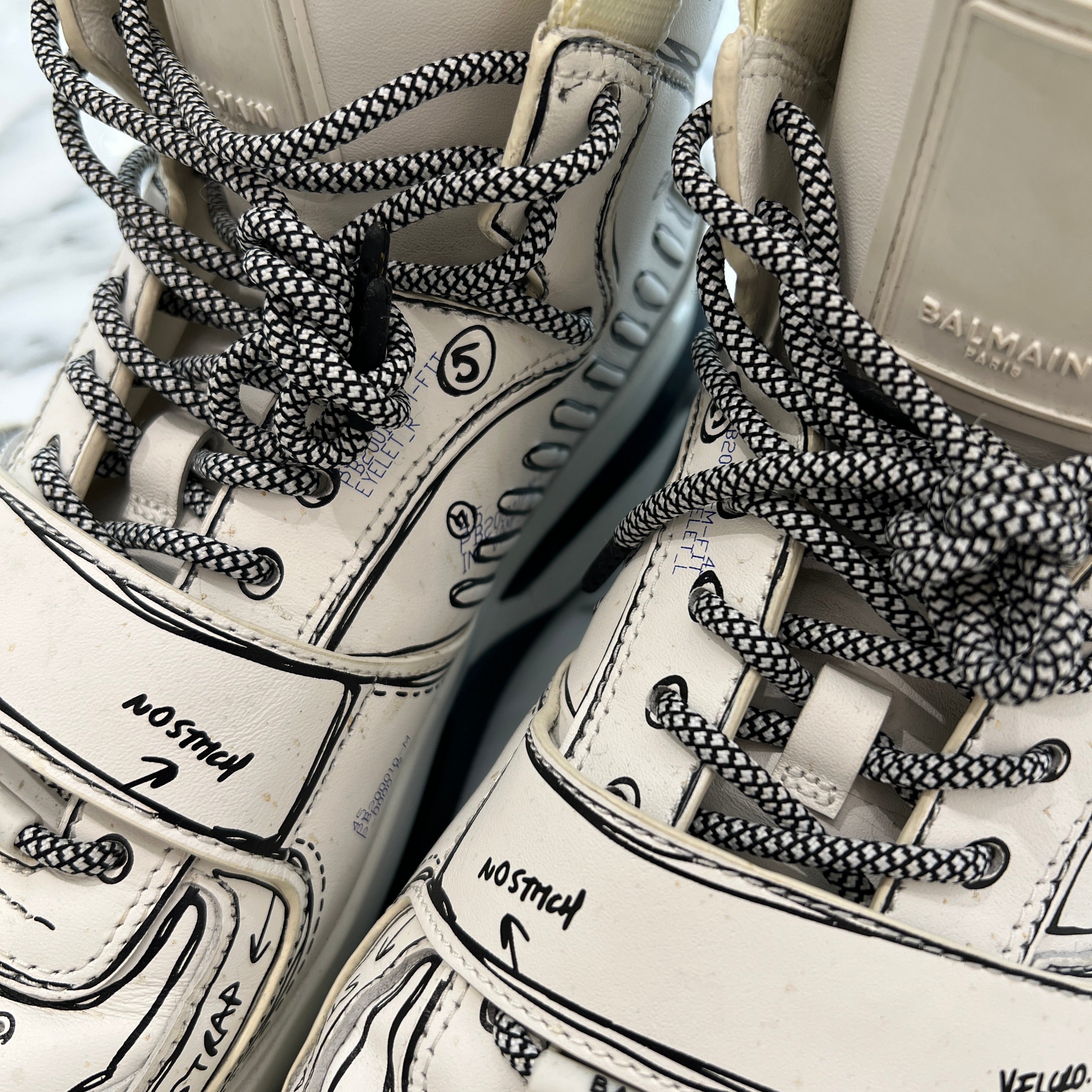 BALMAIN B BALL Body Graffiti High Cut Sneakers Size US12（30cm）バルマン Bボール ボディグラフィティ ハイカットスニーカー サイズUS12（30cm）