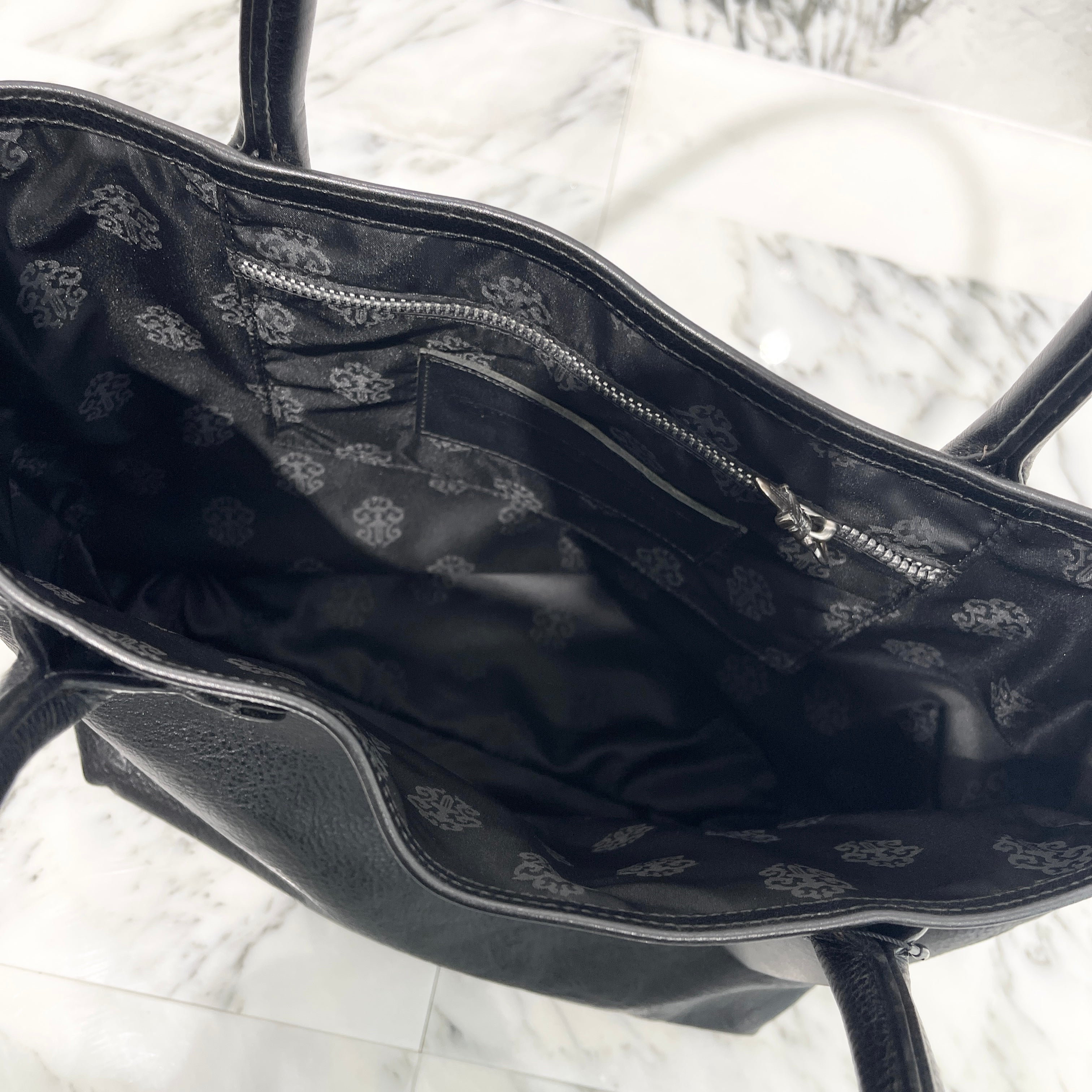 CHROME HEARTS 1 Cross Leather Patch Small CH Cross FS Leather Tote Bag クロムハーツ 1クロス レザーパッチ スモールCHクロス FSレザートートバッグ