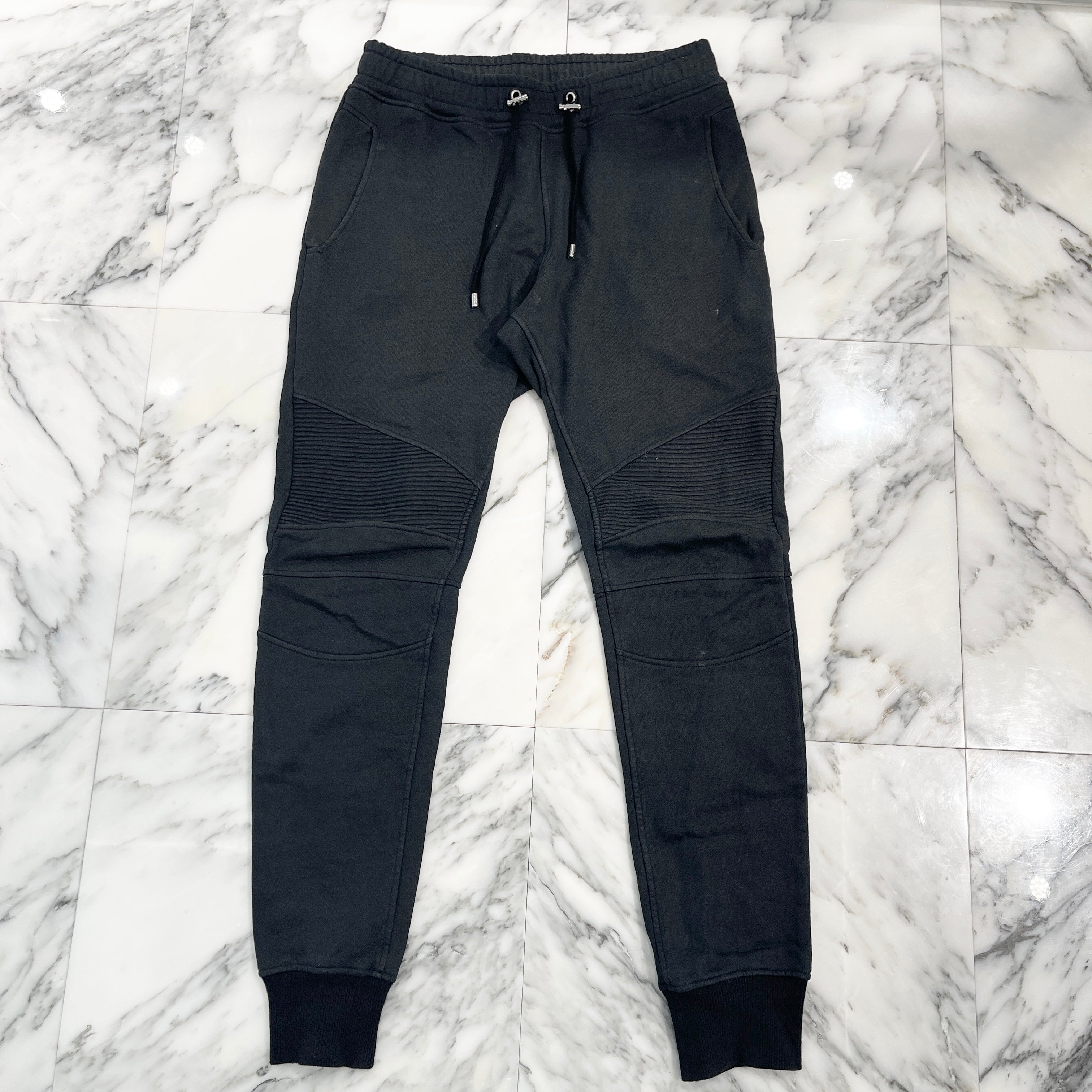 BALMAIN 2016SS Biker Sweat Long Pants S6HJ583D328 Size S バルマン バイカー スウェット ロングパンツ サイズS