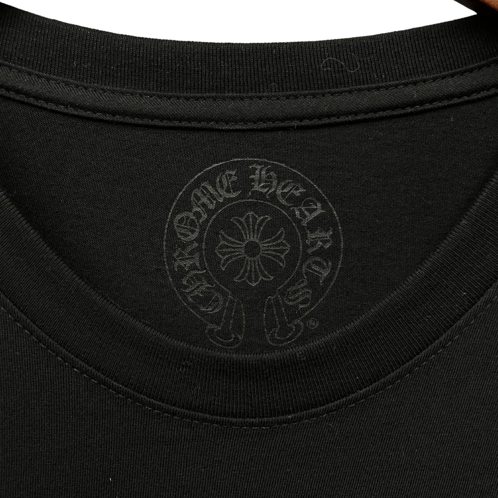 CHROME HEARTS FOTI Neon Pink Back Scroll Logo Long Sleeve Tee Size L