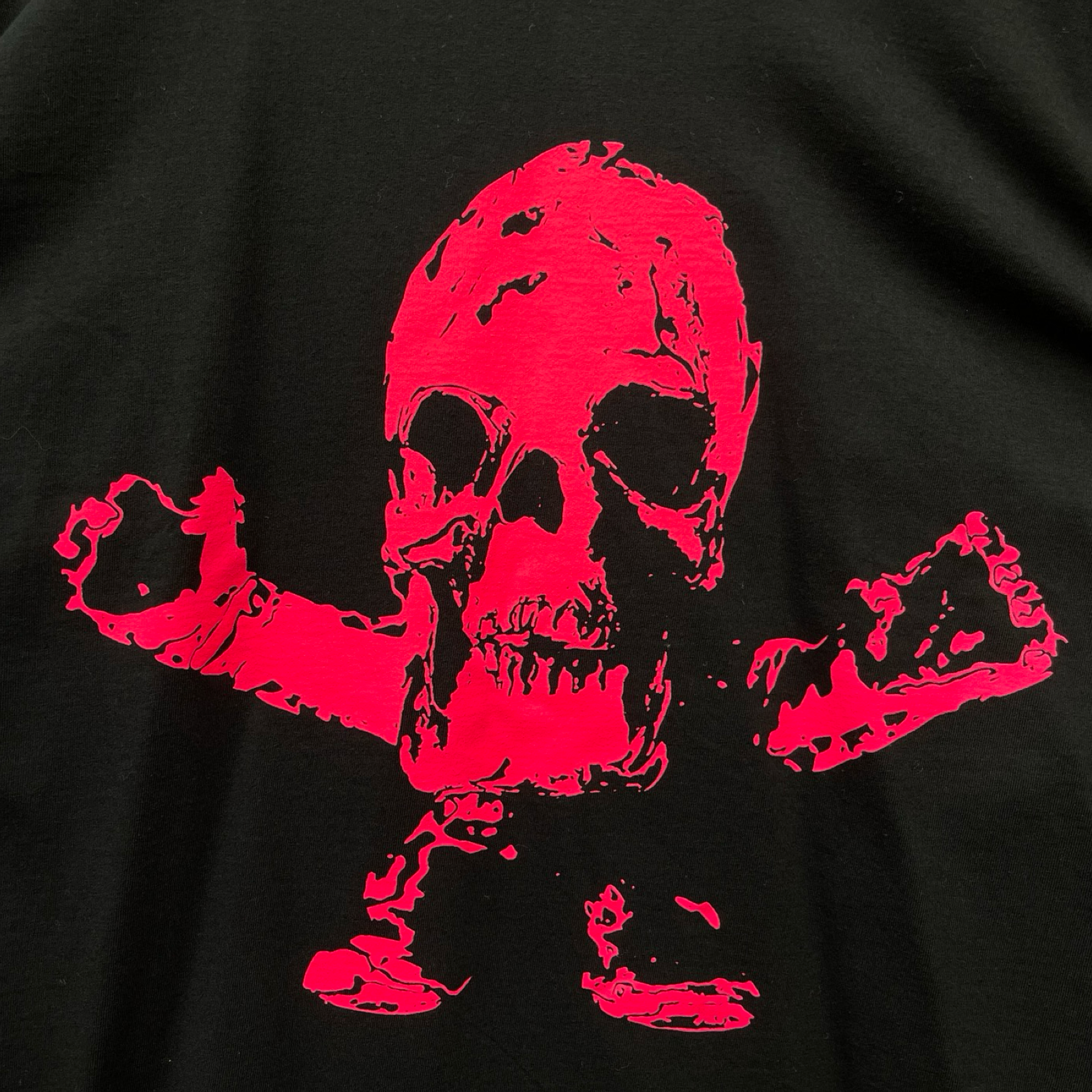 CHROME HEARTS FOTI Neon Pink Back Scroll Logo Long Sleeve Tee Size L