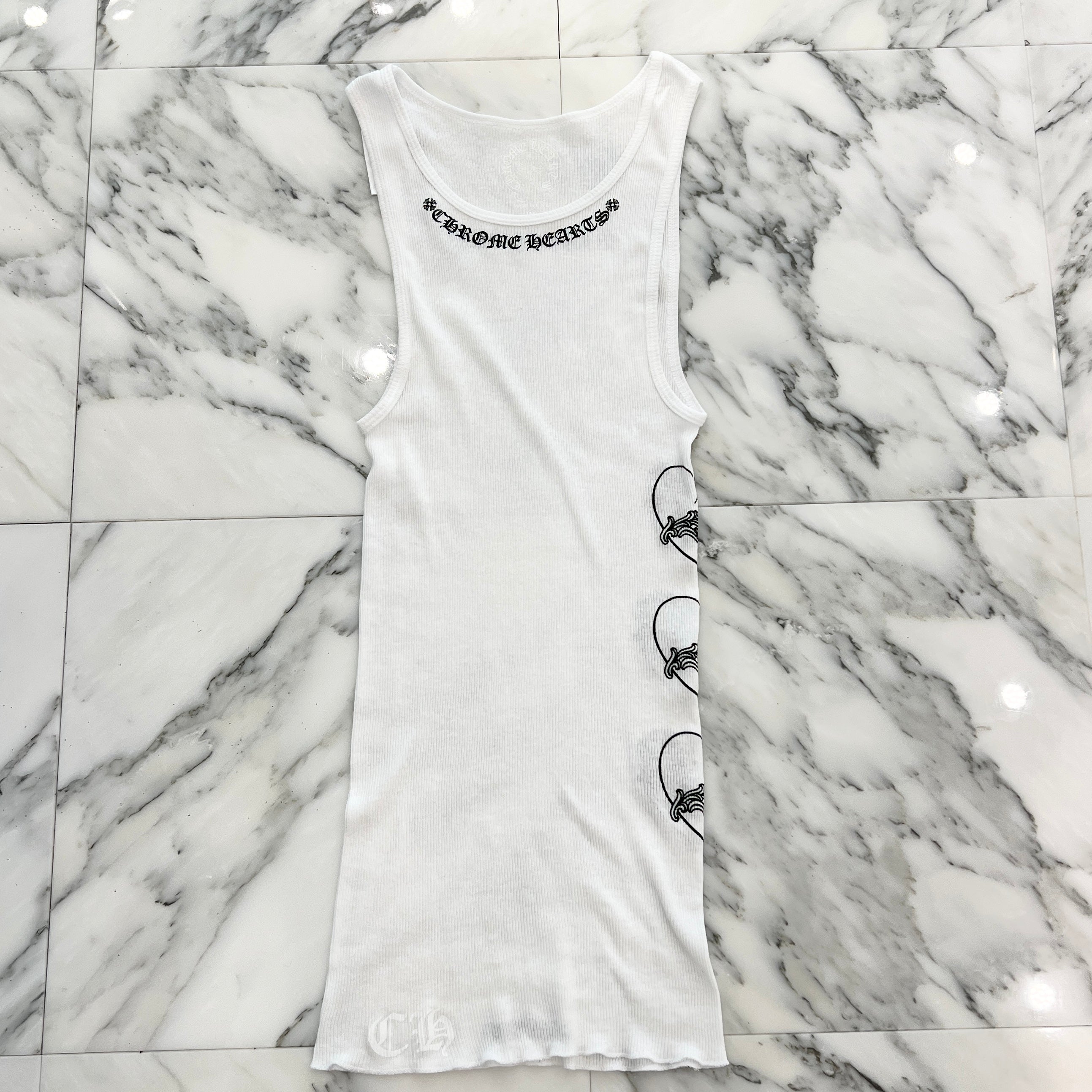 CHROME HEARTS Viny Heart "Love You" Rib Tank Top Size M クロムハ―ツ ヴィニーハート "ラブユー" リブ タンクトップ サイズM