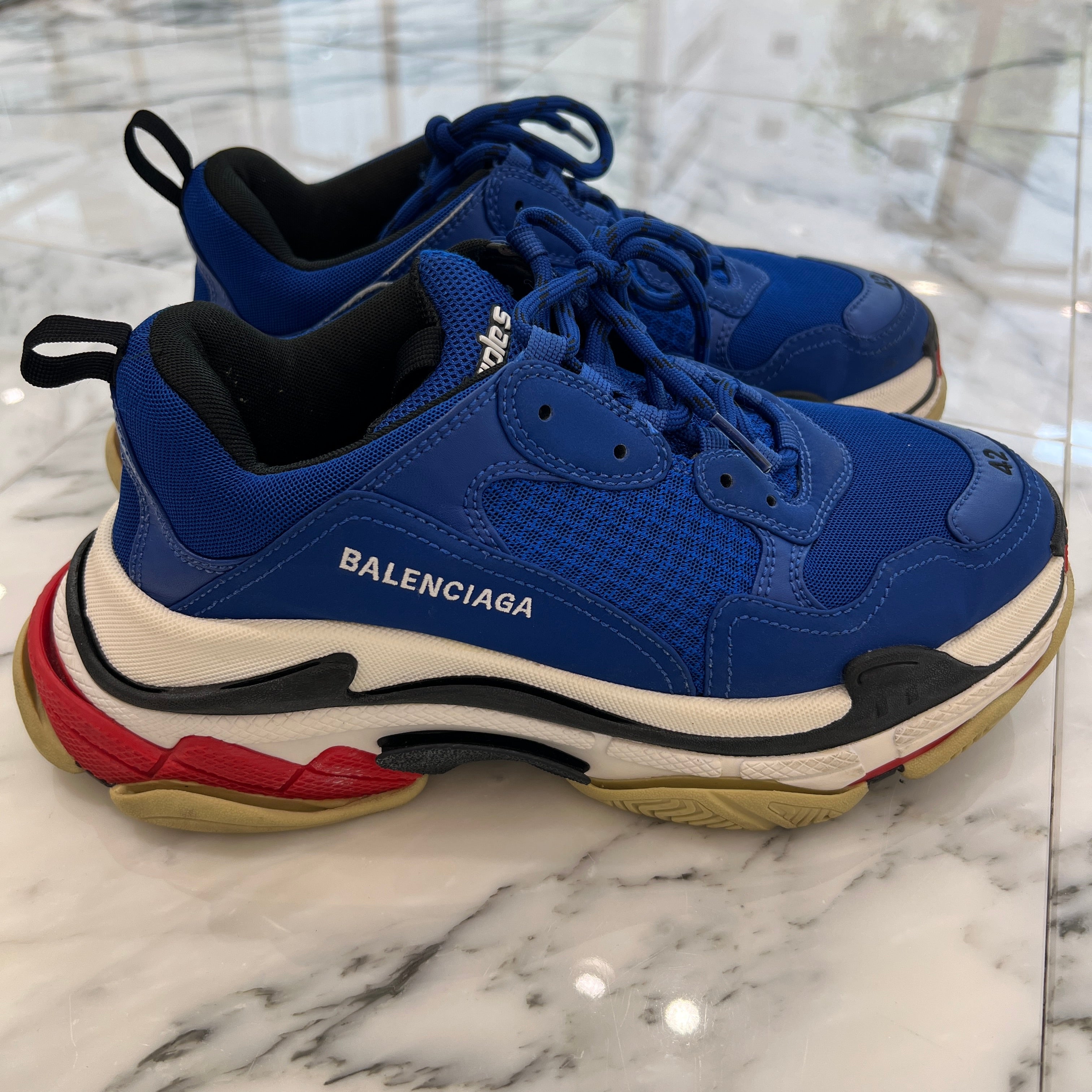 BALENCIAGA Triple S Leather Mesh Sneakers 536737-W09OM-4691 Size 42（27.5cm）バレンシアガ トリプルS レザーメッシュ スニーカー サイズ42（27.5cm）