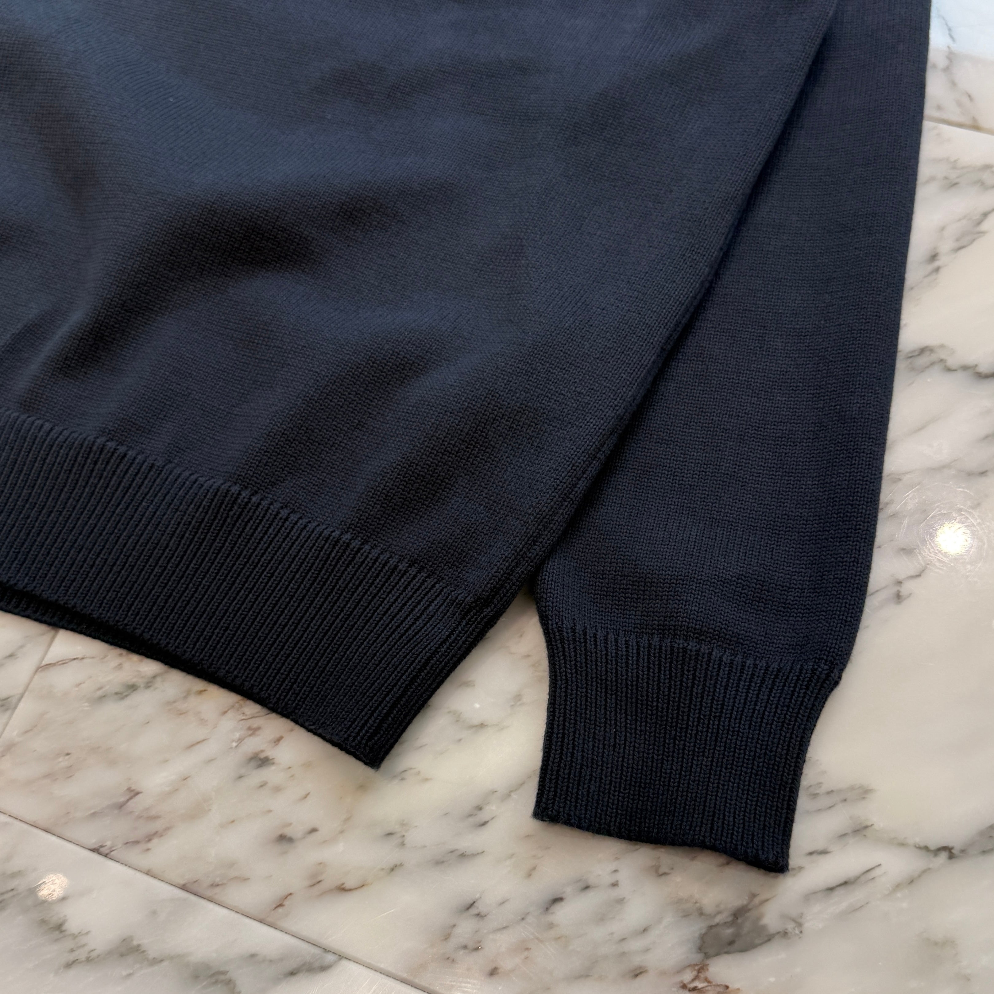 LOUIS VUITTON 2024AW Embroidered Cotton Blend Crewneck Sweat Shirt HRN13WTBY Size M ルイヴィトン 刺繡入り コットンブレンド クルーネック スウェットシャツ サイズM
