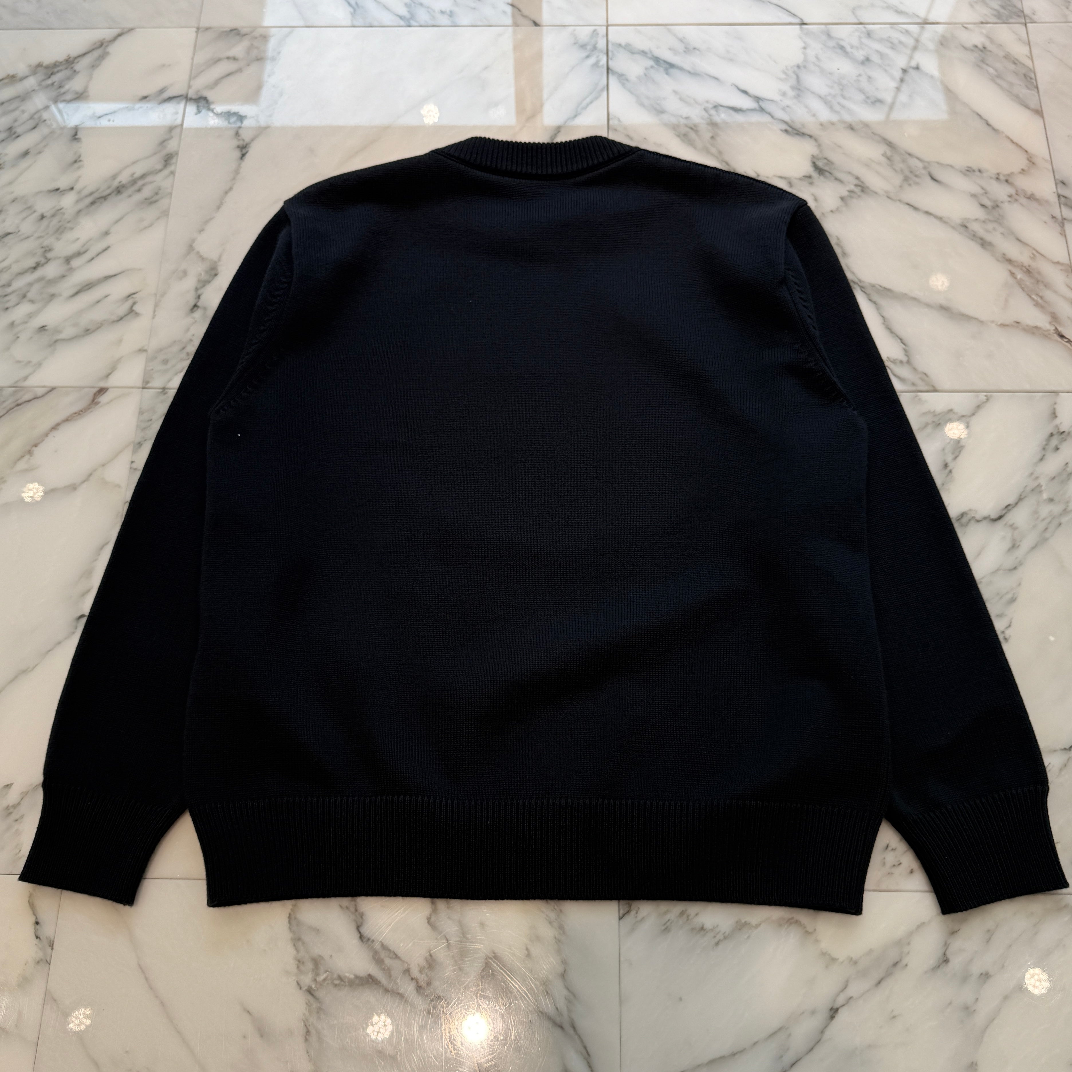 LOUIS VUITTON 2024AW Embroidered Cotton Blend Crewneck Sweat Shirt HRN13WTBY Size M ルイヴィトン 刺繡入り コットンブレンド クルーネック スウェットシャツ サイズM