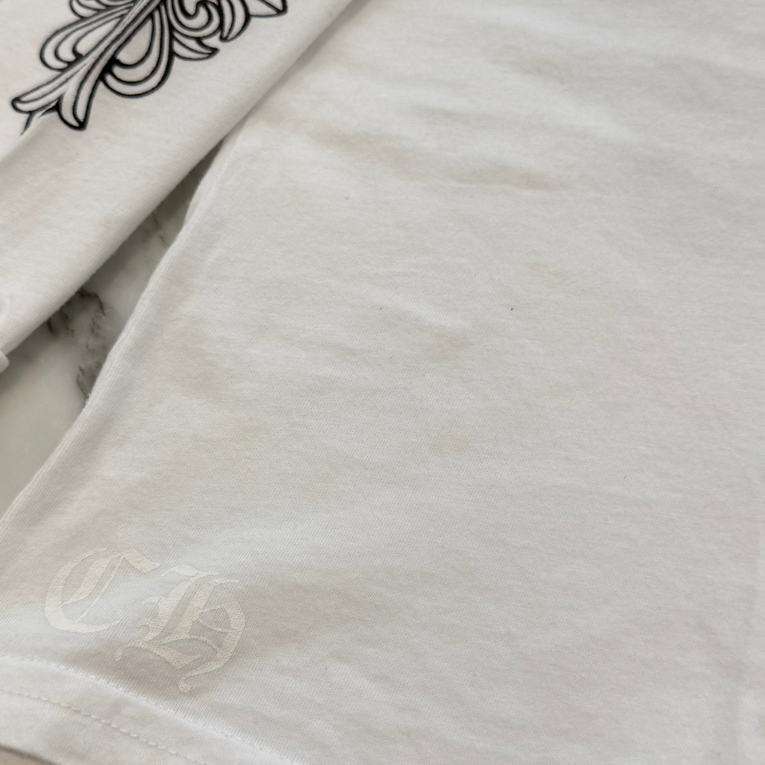 CHROME HEARTS Floral Cross Back Horseshoe Baby Long Sleeve Tee Size 4T(130/63) クロムハーツ フローラルクロス バックホースシュー ベビー ロングスリーブTシャツ サイズ4T(130/63)