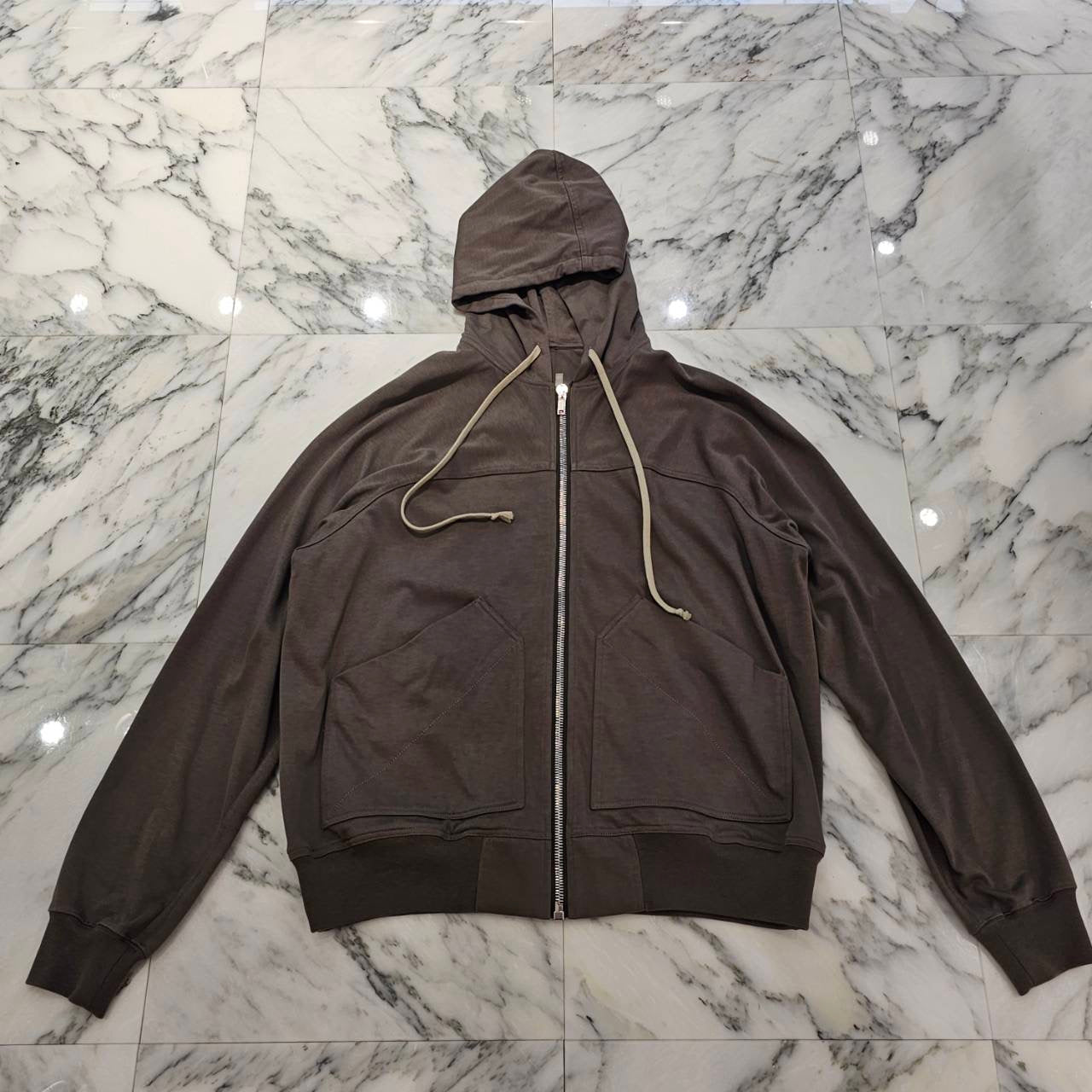 Rick Owens 2022SS WINDBRAKER ZIP HOODIE RU01B1281-BA Size S リックオウェンス ウィンドブレーカー ジップフーディ サイズS