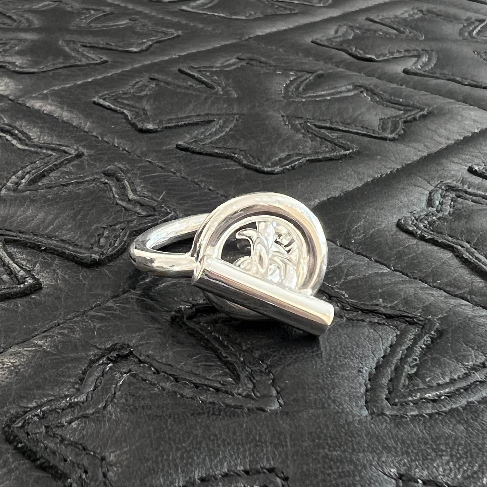HERMES Croisette GM Ring Ag 925 Size 57 エルメス クロワゼット GM