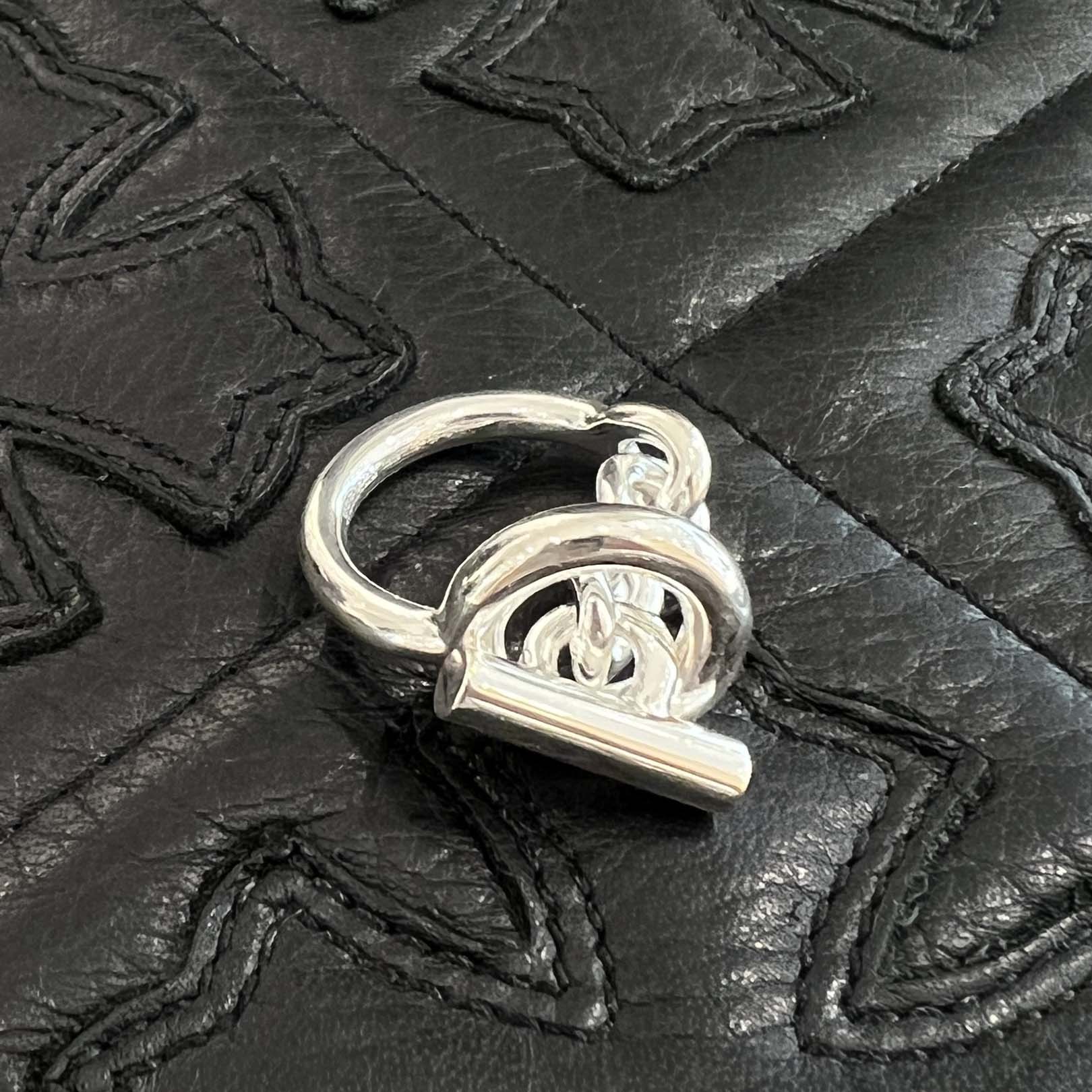 HERMES Croisette GM Ring Ag 925 Size 57 エルメス クロワゼット GM