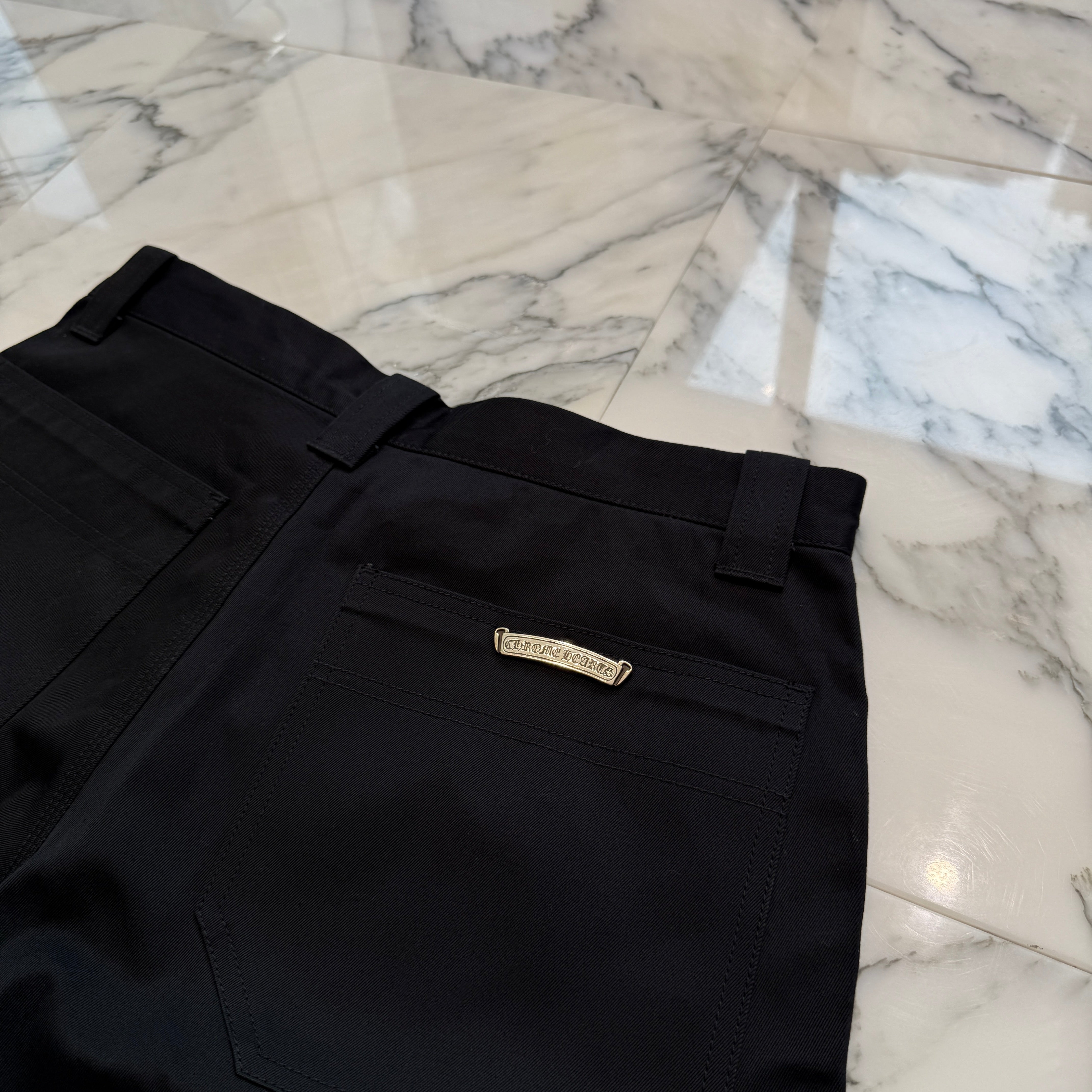 CHROME HEARTS Carpenter Cross Ball Button Denim Shorts Size 32 クロムハーツ カーペンター クロスボールボタン デニムショーツ サイズ32