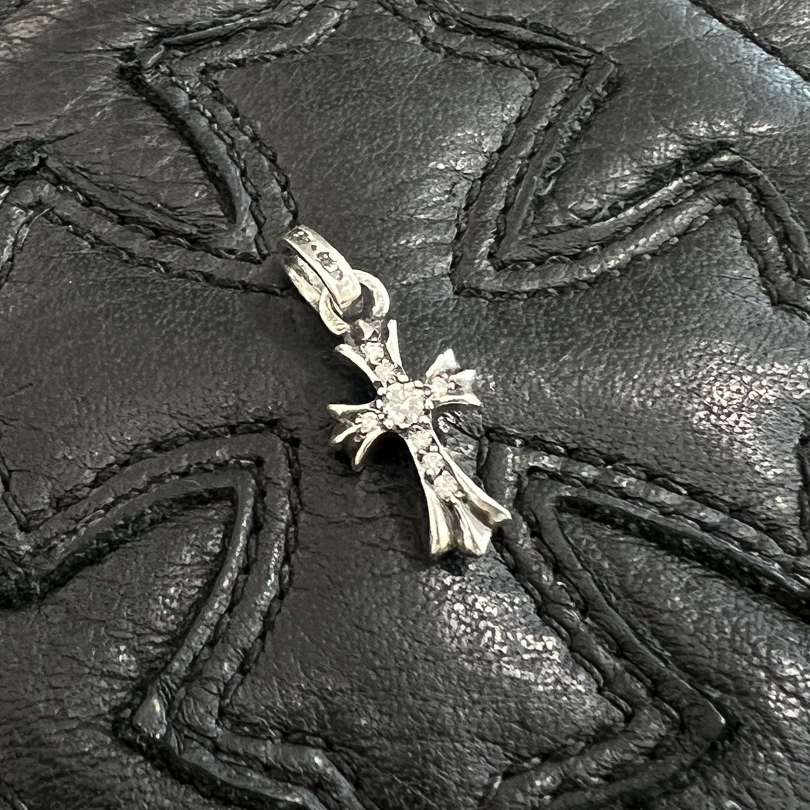 CHROME HEARTS Baby Fat Cross Pave Diamond Pendant Top クロムハーツ ベビーファット クロス パヴェダイヤモンド ペンダントトップ