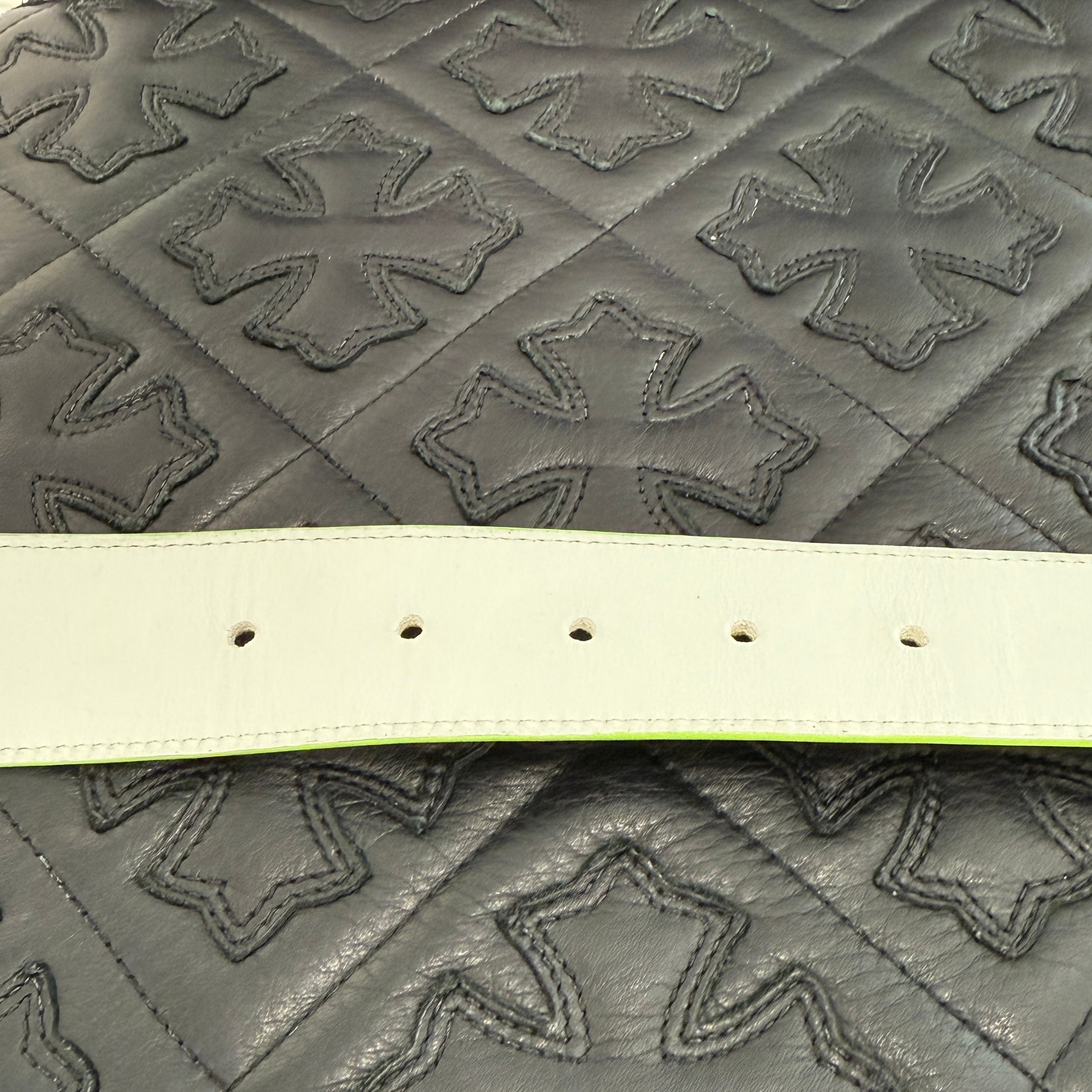 CHROME HEARTS Gunslinger Neon Green Leather Belt Size 32 クロムハーツ ガンスリンガー ネオングリーン レザーベルト サイズ32