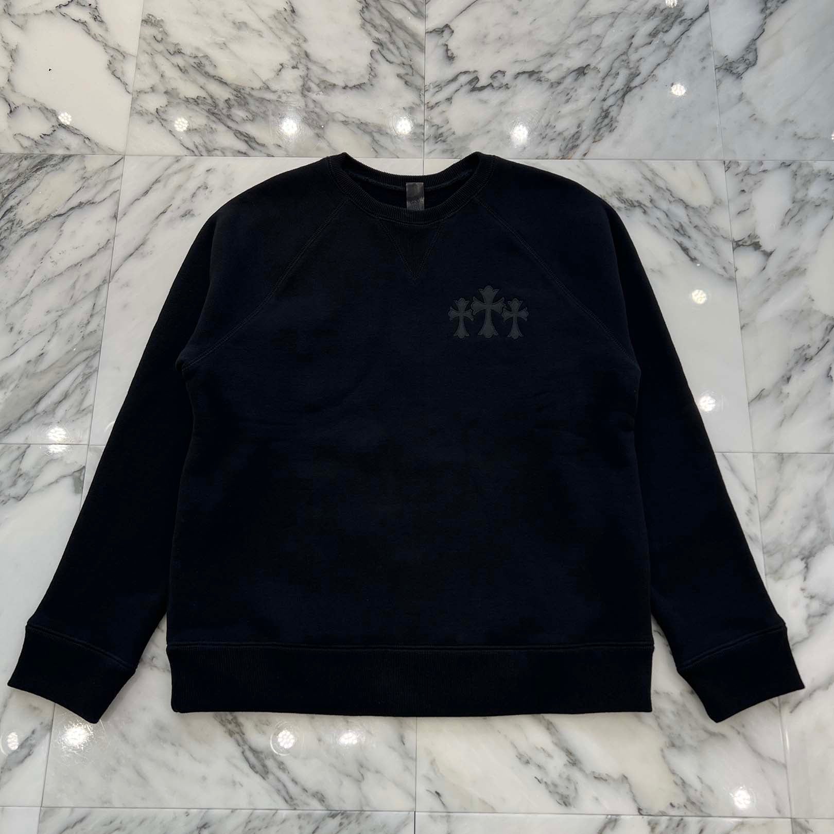 CHROME HEARTS 2025SS Y NOT Cemetery Cross Applique Embroidery Sweatshirt Size M クロムハーツ ワイノット セメタリークロス アップリケ刺繡 スウェットシャツ サイズM