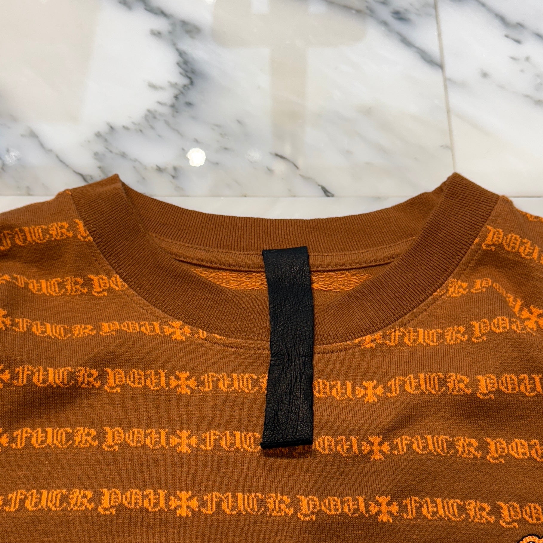 CHROME HEARTS × MATTY BOY Y NOT Chomper Embroidery Stripe Polo Tee Size M クロムハーツ × マッティボーイ チョンパー刺繍 ストライプ ポロシャツ サイズM