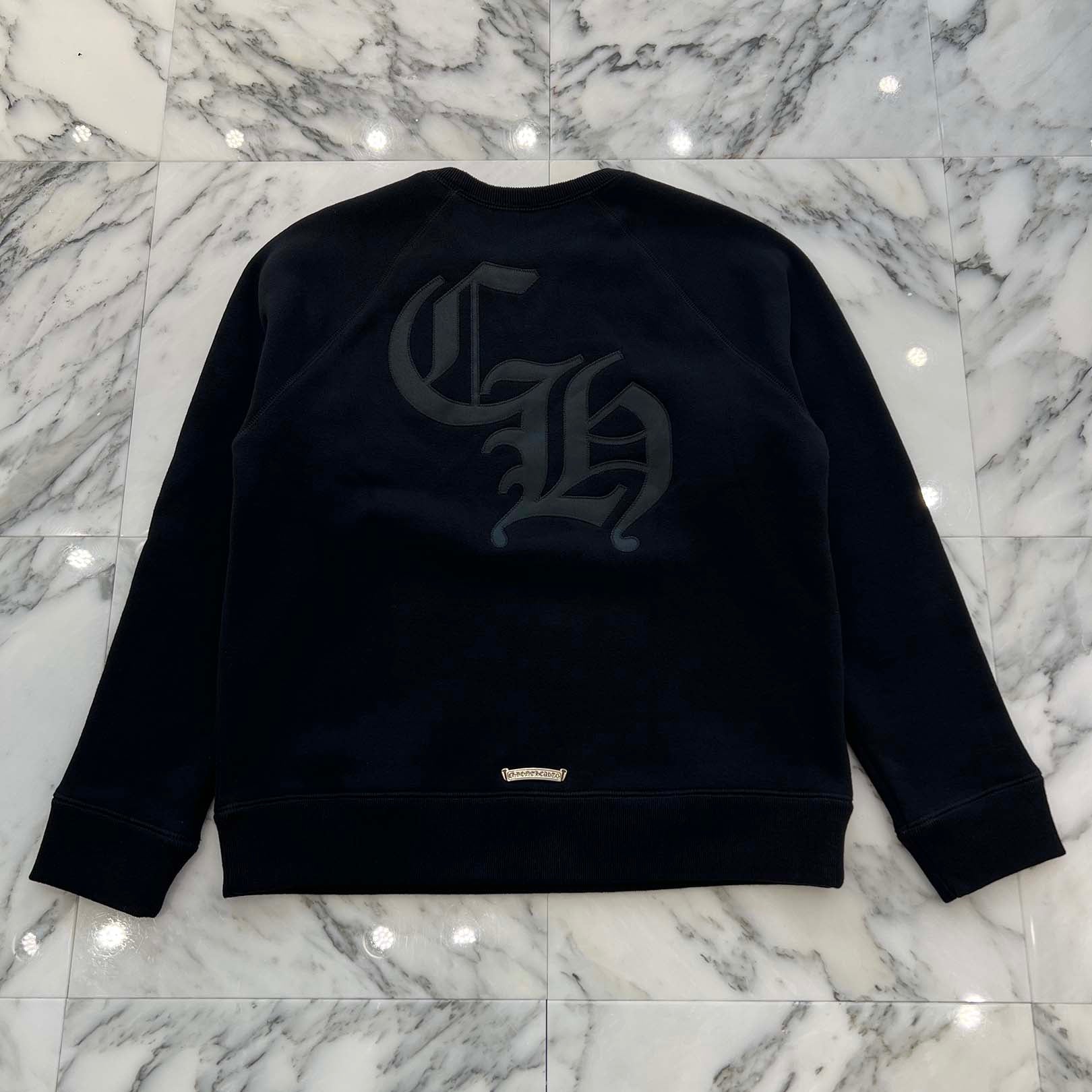 CHROME HEARTS 2025SS Y NOT Cemetery Cross Applique Embroidery Sweatshirt Size M クロムハーツ ワイノット セメタリークロス アップリケ刺繡 スウェットシャツ サイズM