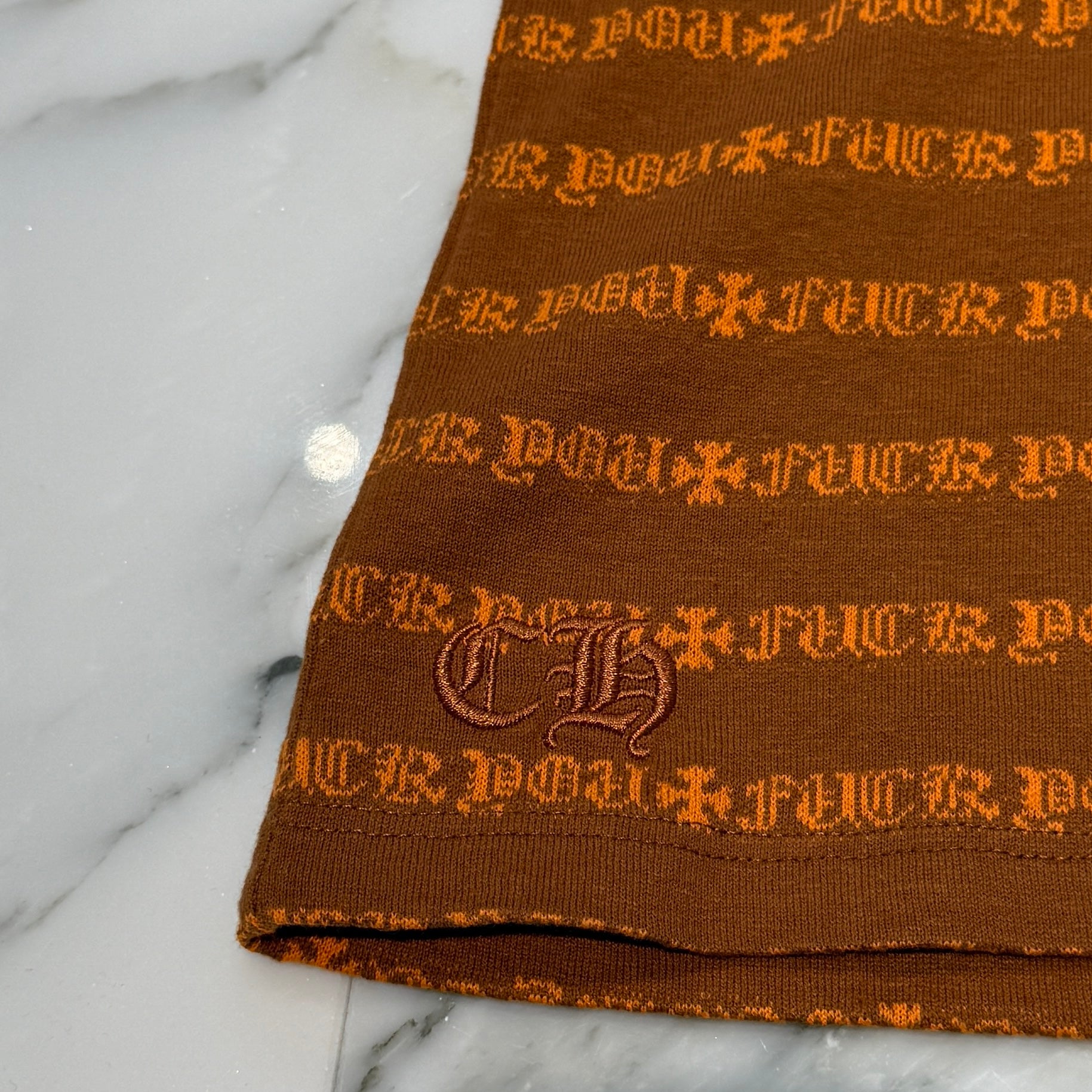 CHROME HEARTS × MATTY BOY Y NOT Chomper Embroidery Stripe Polo Tee Size M クロムハーツ × マッティボーイ チョンパー刺繍 ストライプ ポロシャツ サイズM