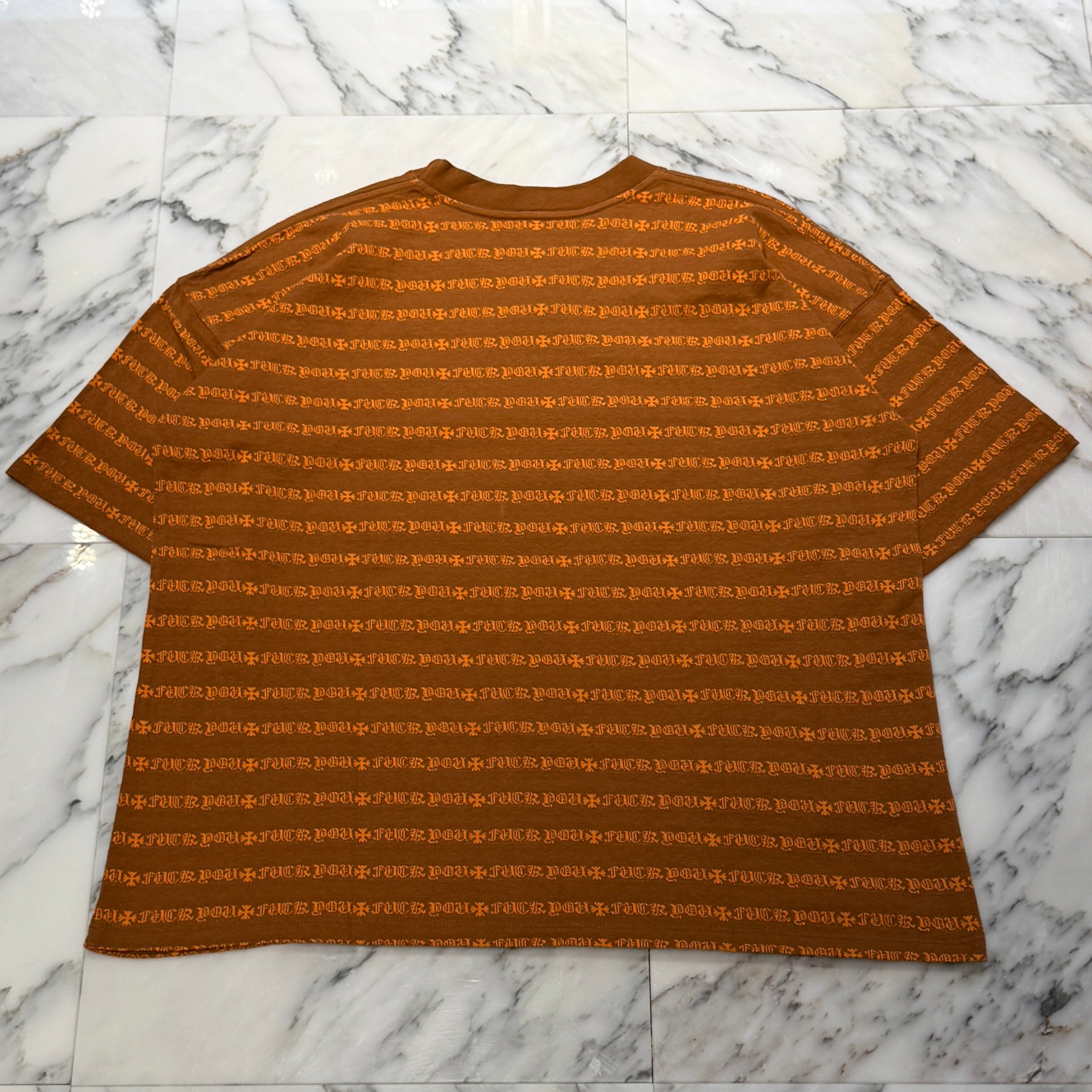 CHROME HEARTS × MATTY BOY Y NOT Chomper Embroidery Stripe Polo Tee Size M クロムハーツ × マッティボーイ チョンパー刺繍 ストライプ ポロシャツ サイズM