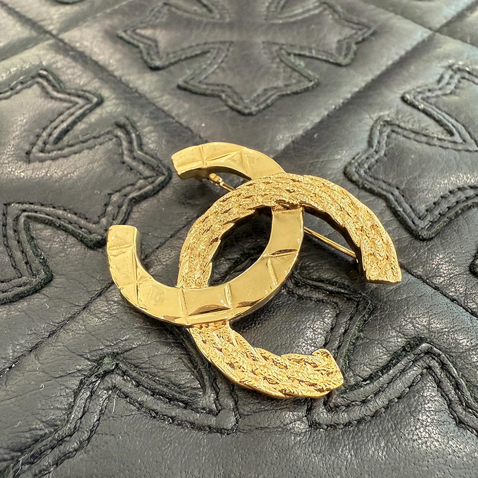 CHANEL L24K Coco Mark Crash Brooch シャネル L24K ココマーク クラッシュ ブローチ