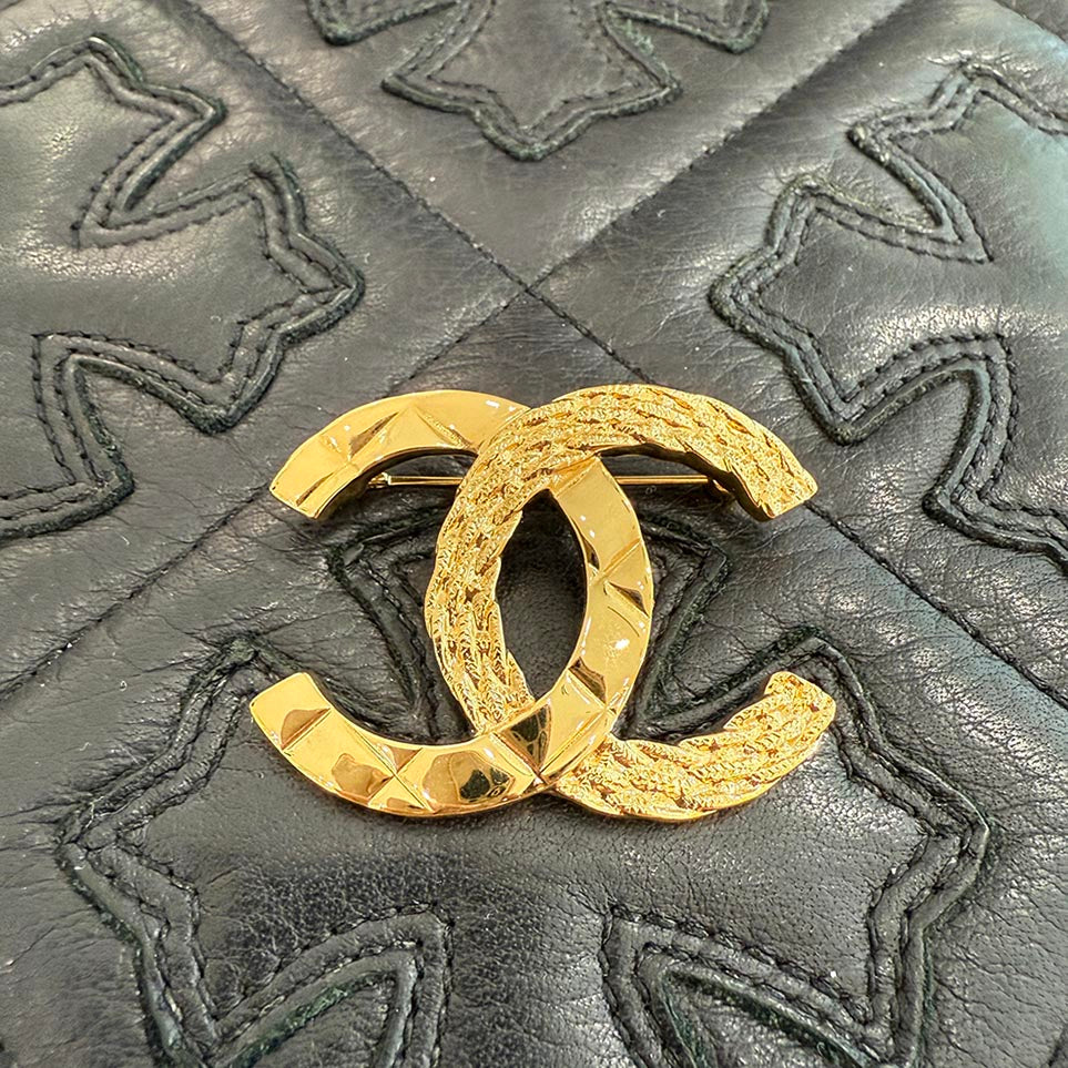 CHANEL L24K Coco Mark Crash Brooch シャネル L24K ココマーク クラッシュ ブローチ