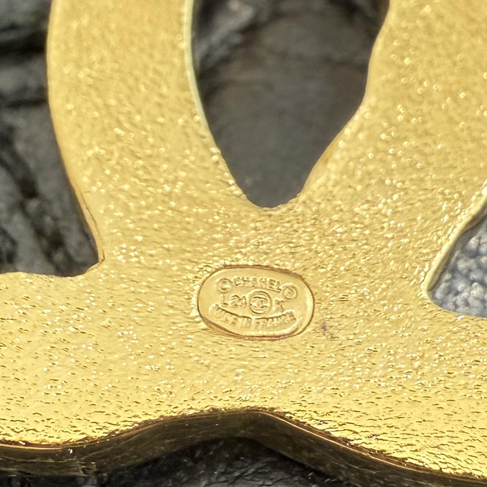 CHANEL L24K Coco Mark Crash Brooch シャネル L24K ココマーク クラッシュ ブローチ