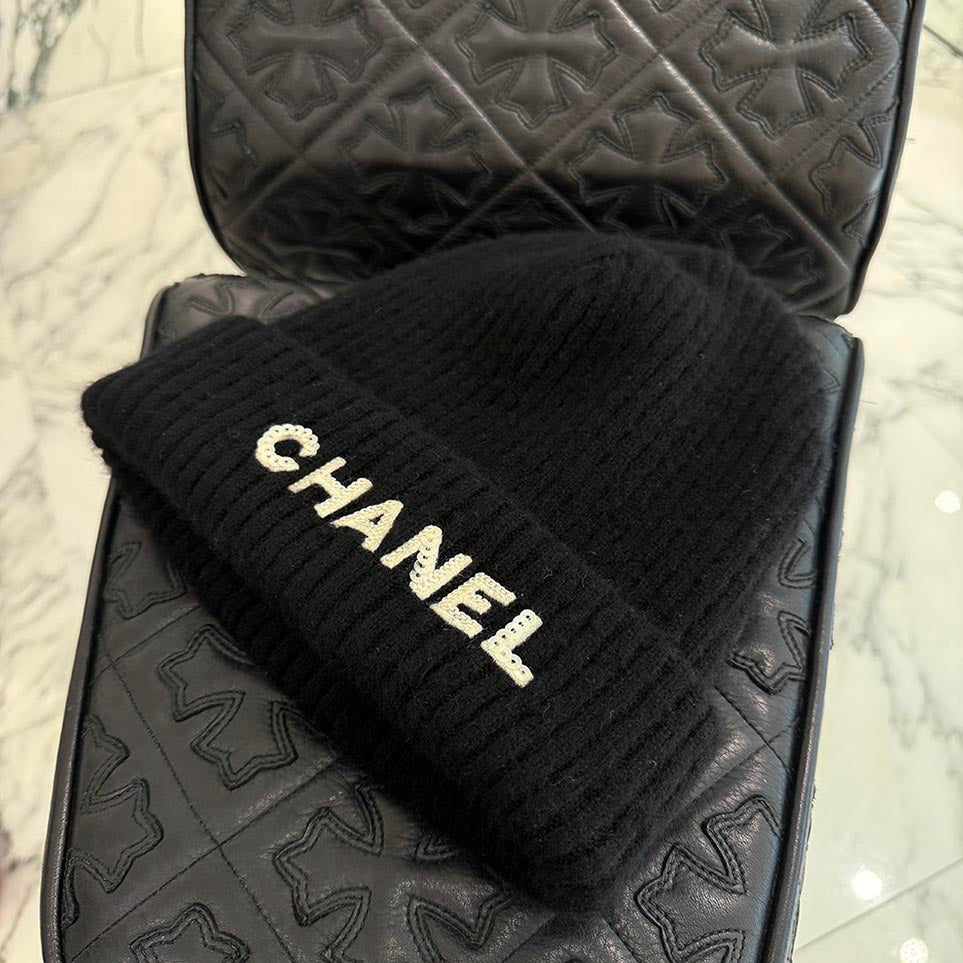 CHANEL 2023SS Sequin Letter Logo Cashmere Beanie シャネル シークイン レター ロゴ カシミアビーニー