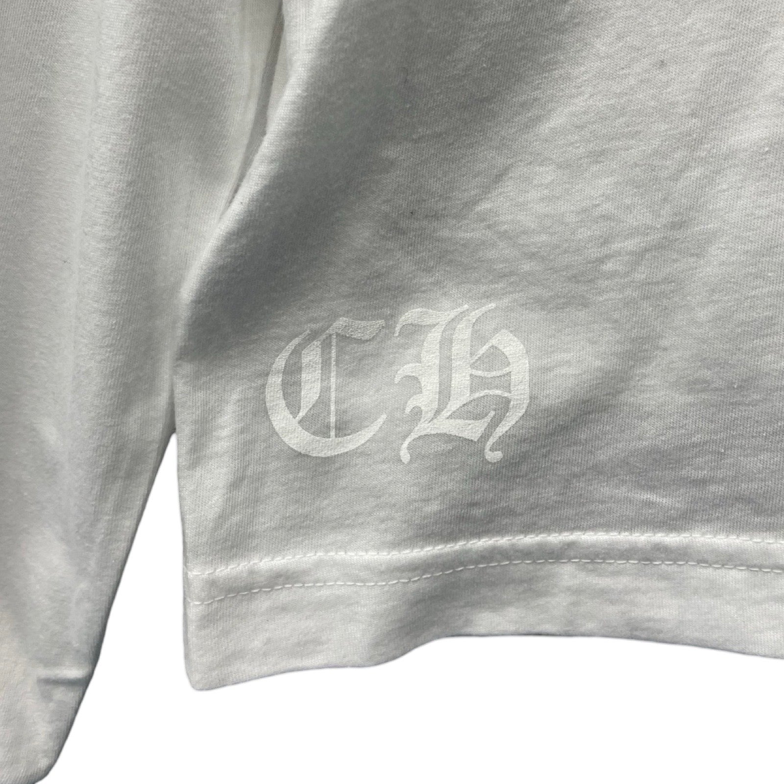 CHROME HEARTS Old English Neck Logo Pastel Purple Long Sleeve Tee Size XL