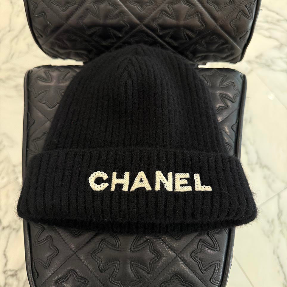 CHANEL 2023SS Sequin Letter Logo Cashmere Beanie シャネル シークイン レター ロゴ カシミアビーニー