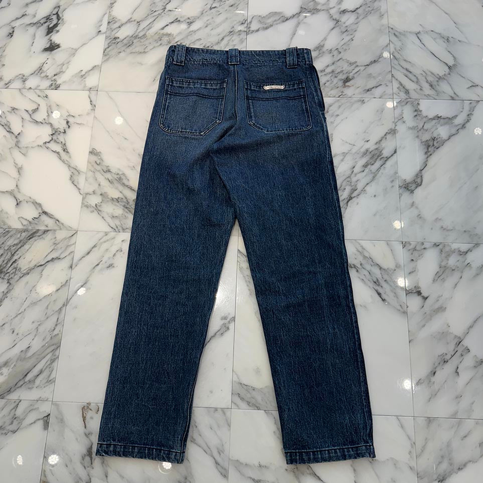 CHROME HEARTS Cross Ball Button FATIGUE Wash Denim Pants Size 30 クロムハーツ クロスボールボタン ファティーグ ウォッシュ デニムパンツ サイズ30