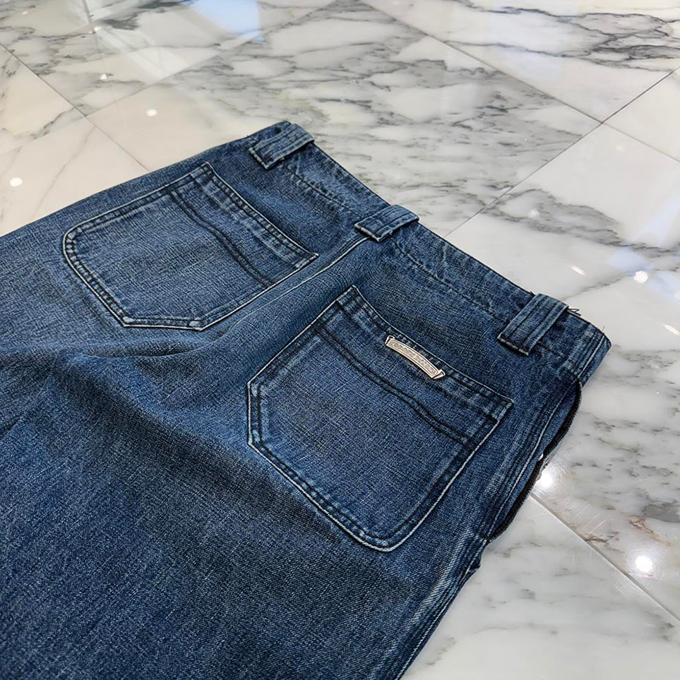 CHROME HEARTS Cross Ball Button FATIGUE Wash Denim Pants Size 30 クロムハーツ クロスボールボタン ファティーグ ウォッシュ デニムパンツ サイズ30