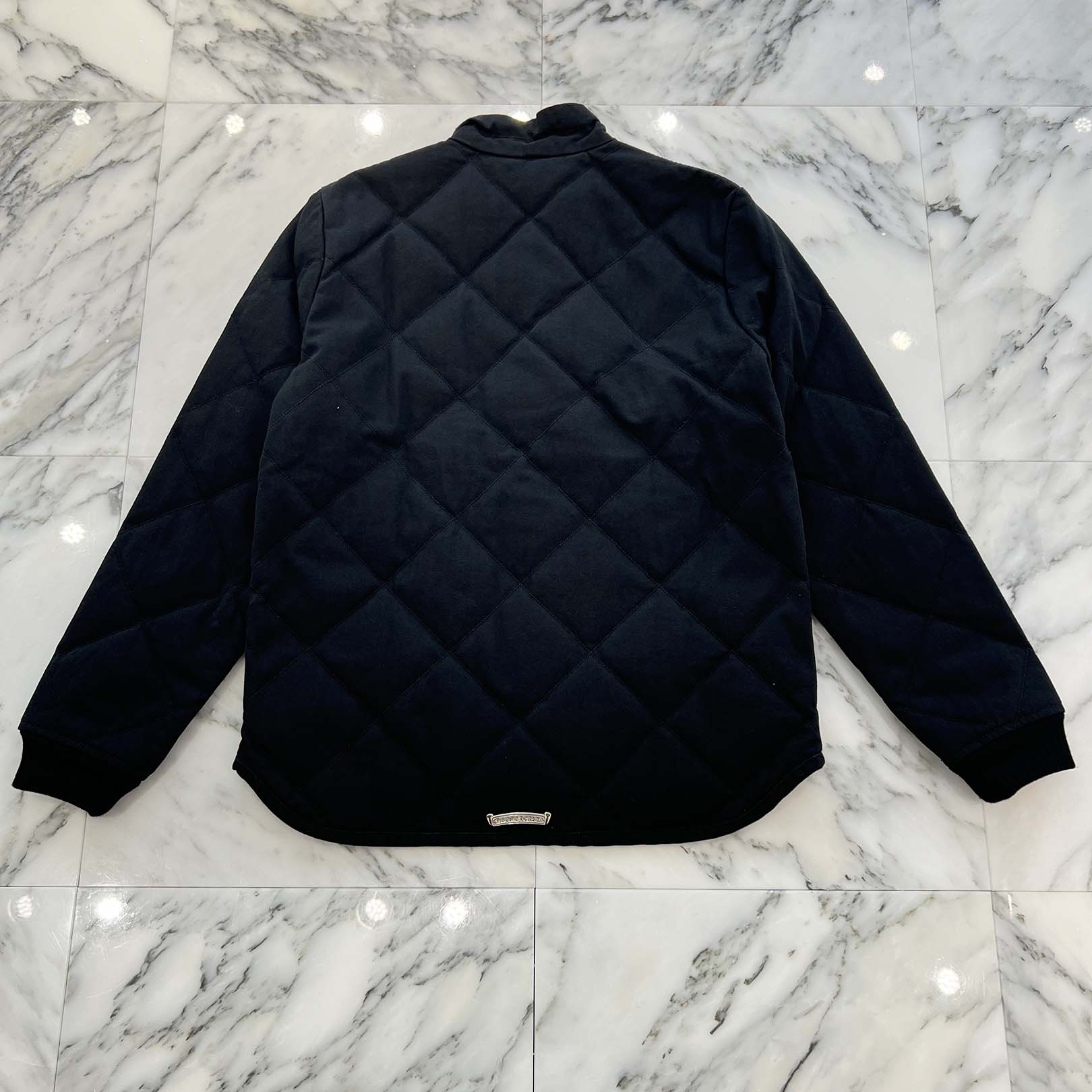 CHROME HEARTS Y NOT Cross Ball Button Quilted Jacket Size M クロムハーツ ワイノット クロスボールボタン キルティングジャケット サイズM