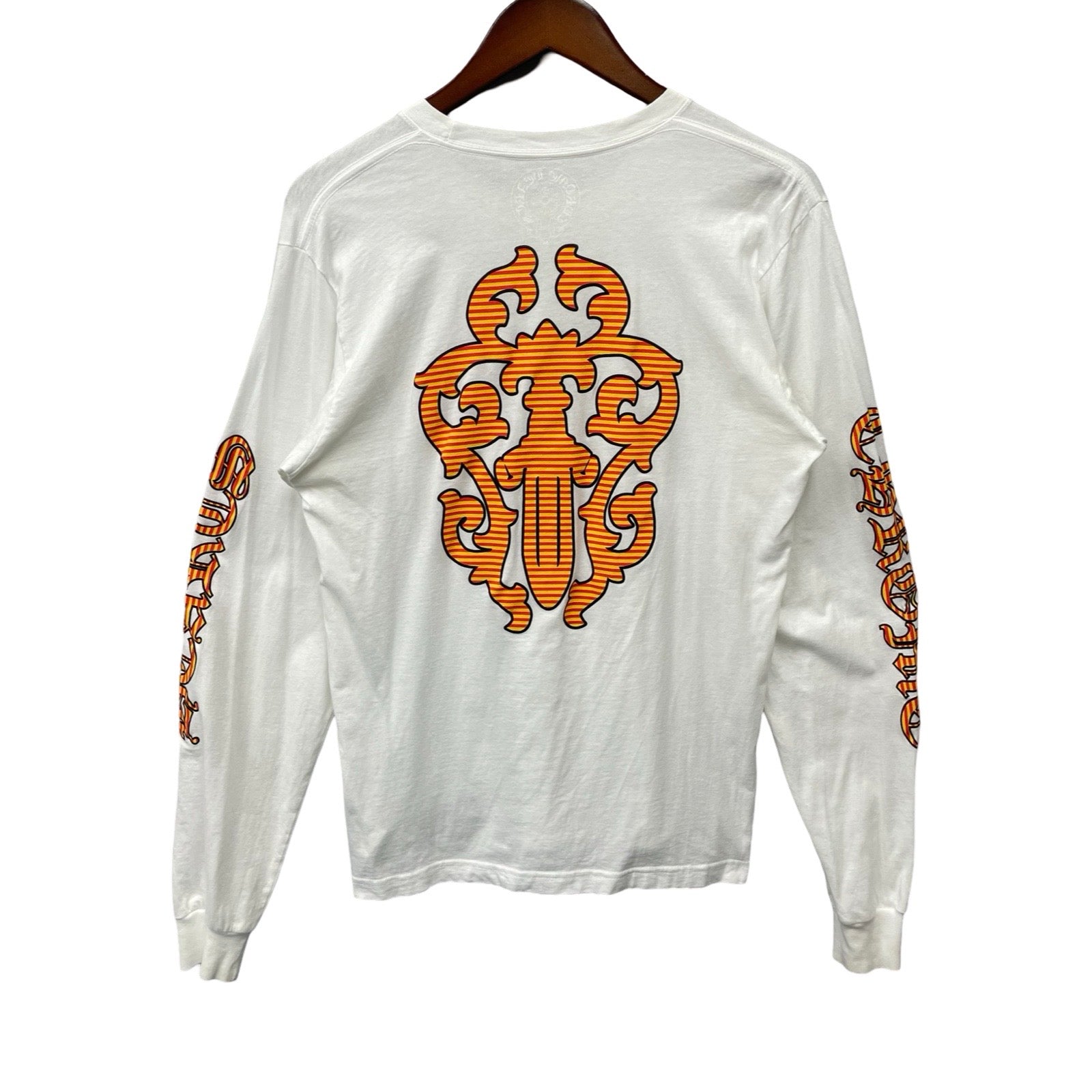 CHROME HEARTS Striped Dagger Long Sleeve Tee Size M