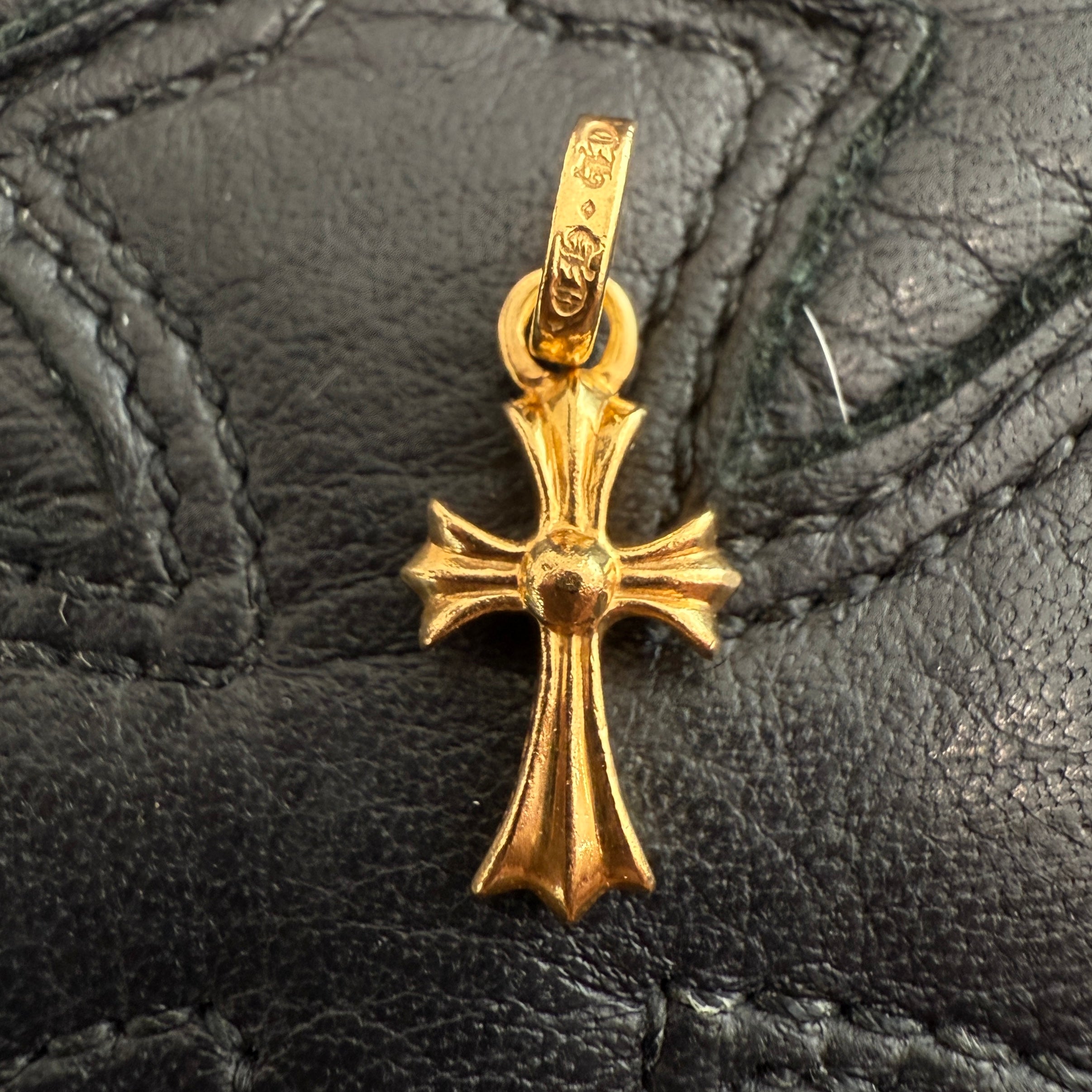 CHROME HEARTS 22K Baby Fat Cross Pave Diamond Pendant Top クロムハーツ 22K ベビーファット クロス パヴェダイヤモンド ペンダントトップ