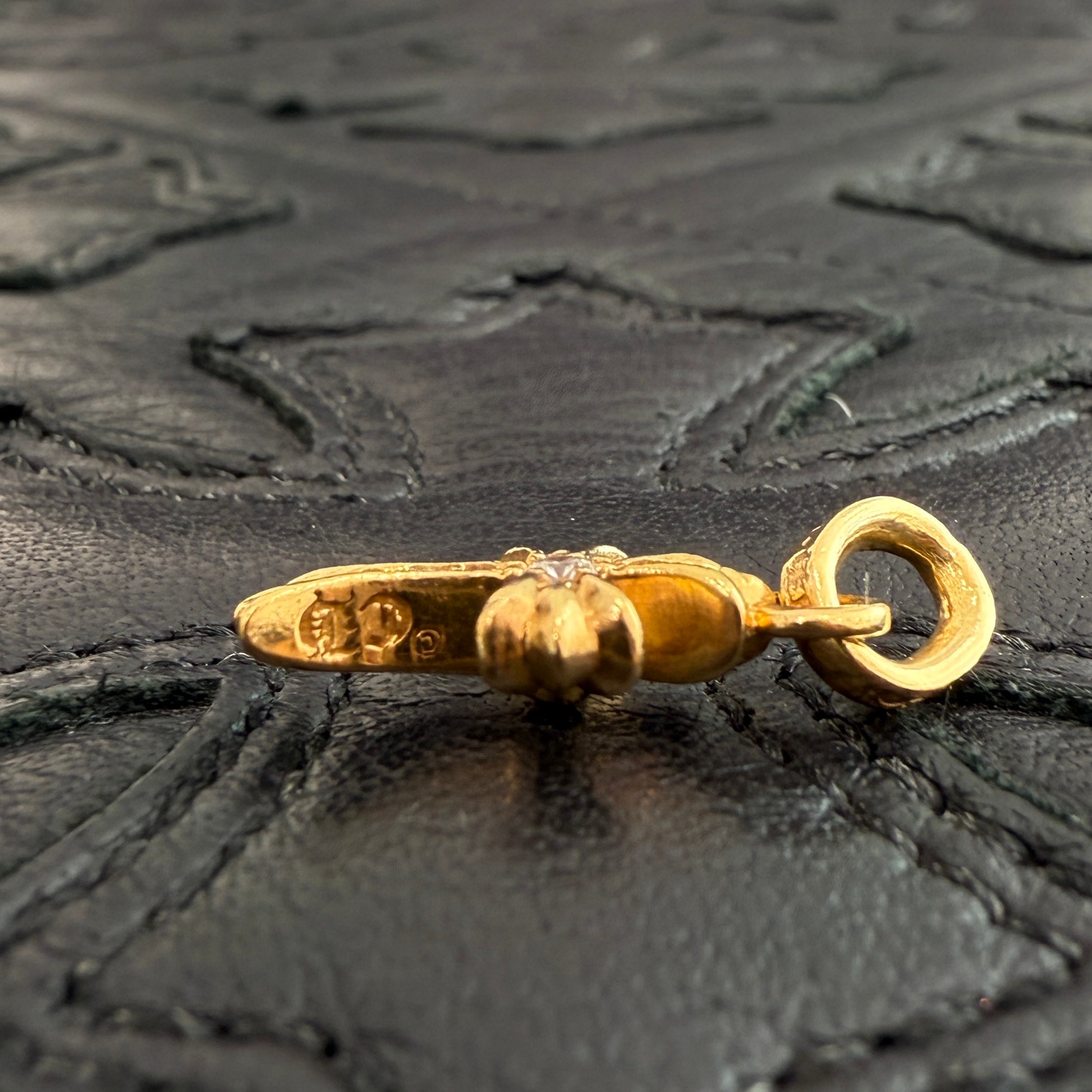 CHROME HEARTS 22K Baby Fat Cross Pave Diamond Pendant Top クロムハーツ 22K ベビーファット クロス パヴェダイヤモンド ペンダントトップ