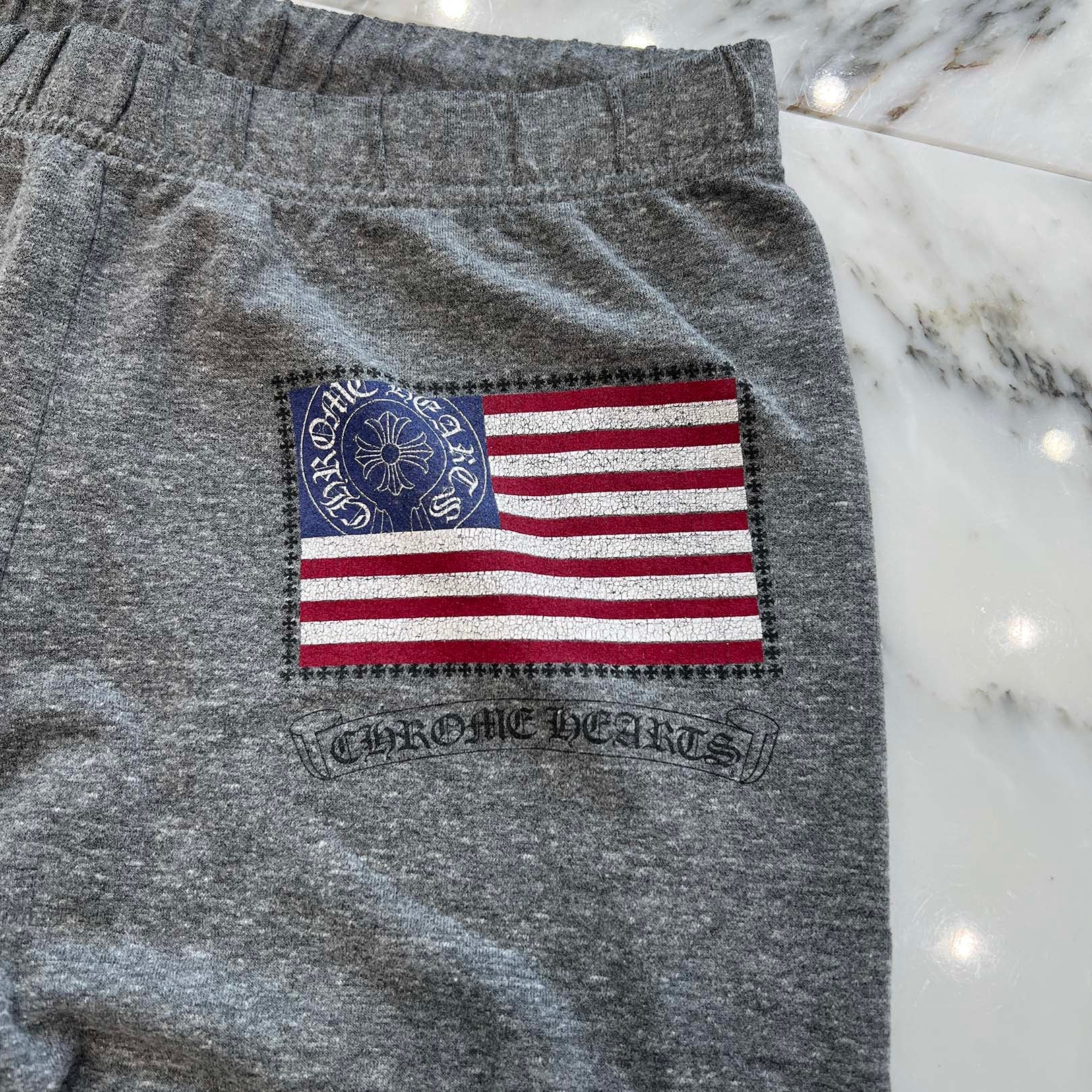 CHROME HEARTS American Flag Logo Sweat Long Pants Size S クロムハーツ アメリカ国旗 ロゴスウェットロングパンツ サイズS