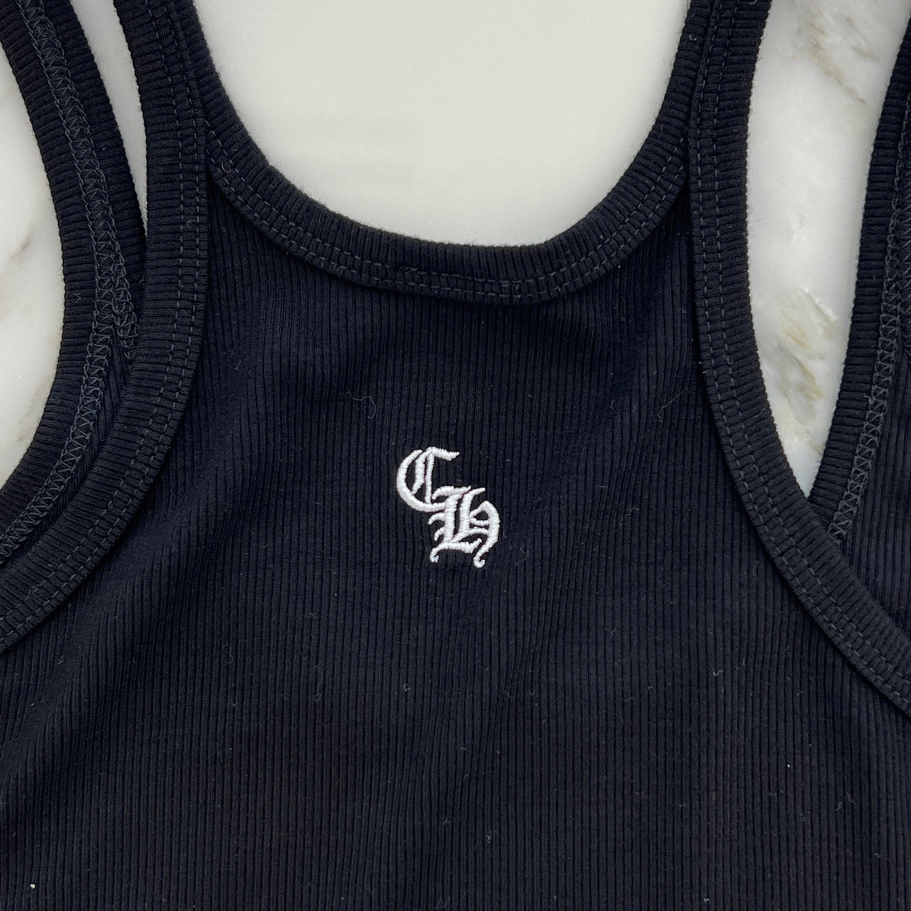 CHROME HEARTS Y NOT CH Plus Logo Embroidery Rayon Camisole Size M クロムハーツ ワイノット CHプラス ロゴ刺繍 レーヨン キャミソール サイズM