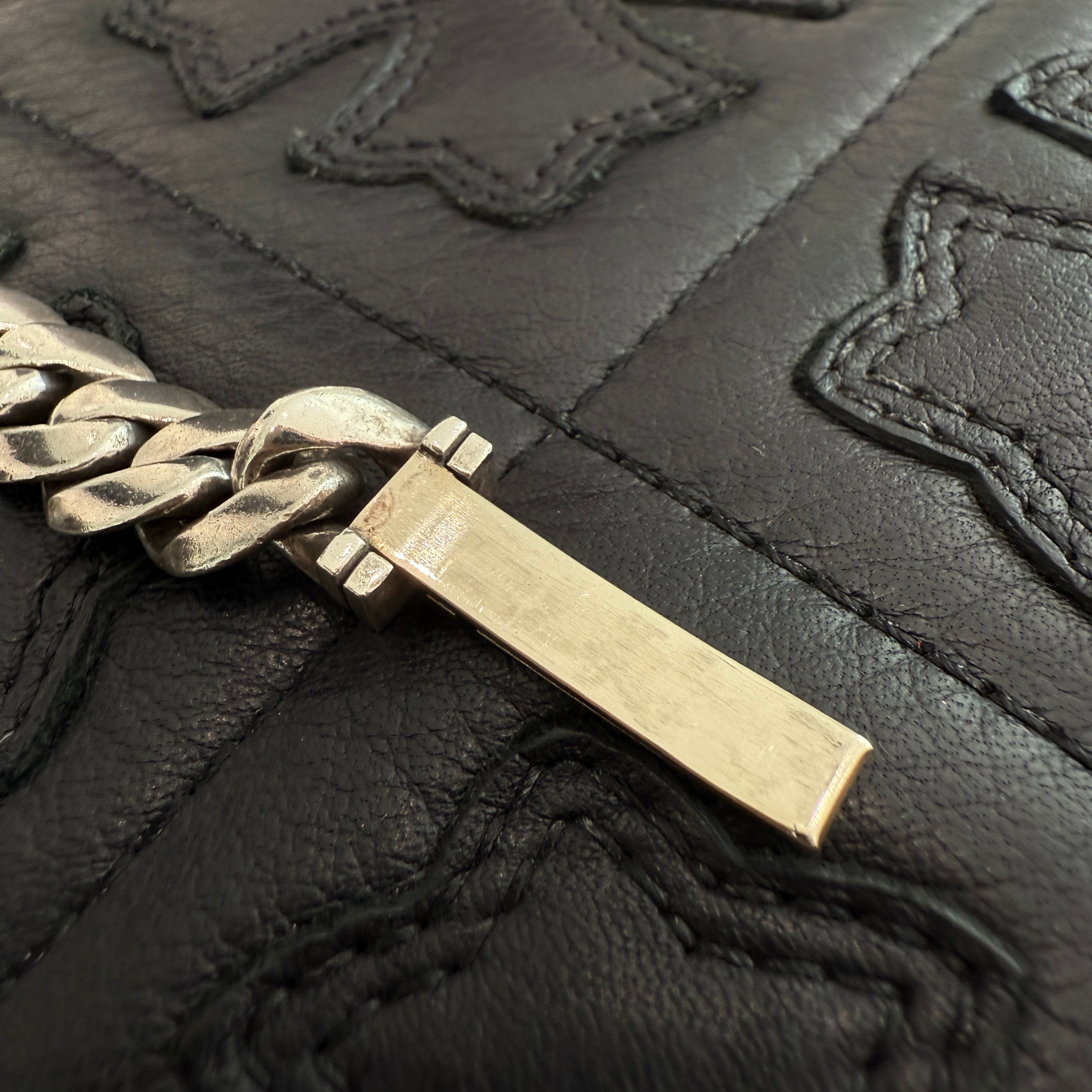 CHROME HEARTS Baby ID Floral Cross Bracelet Pave Ruby 20LINK クロムハーツ ベビー ID フローラルクロス ブレスレット パヴェルビー 20リンク シルバー925