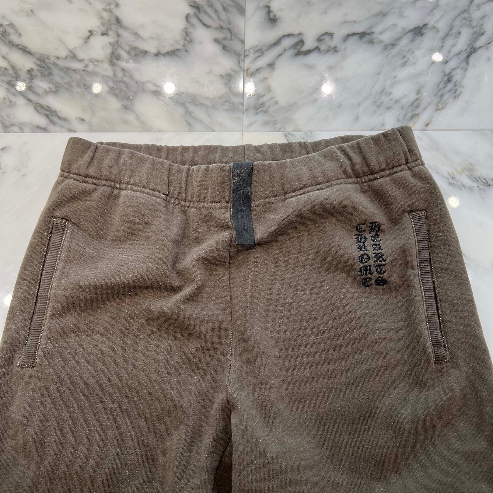 CHROME HEARTS Y NOT Vertical Logo Embroidery Sweat Long Pants Size S クロムハーツ ワイノット ヴァーティカルロゴ 刺繍 スウェットロングパンツ サイズS