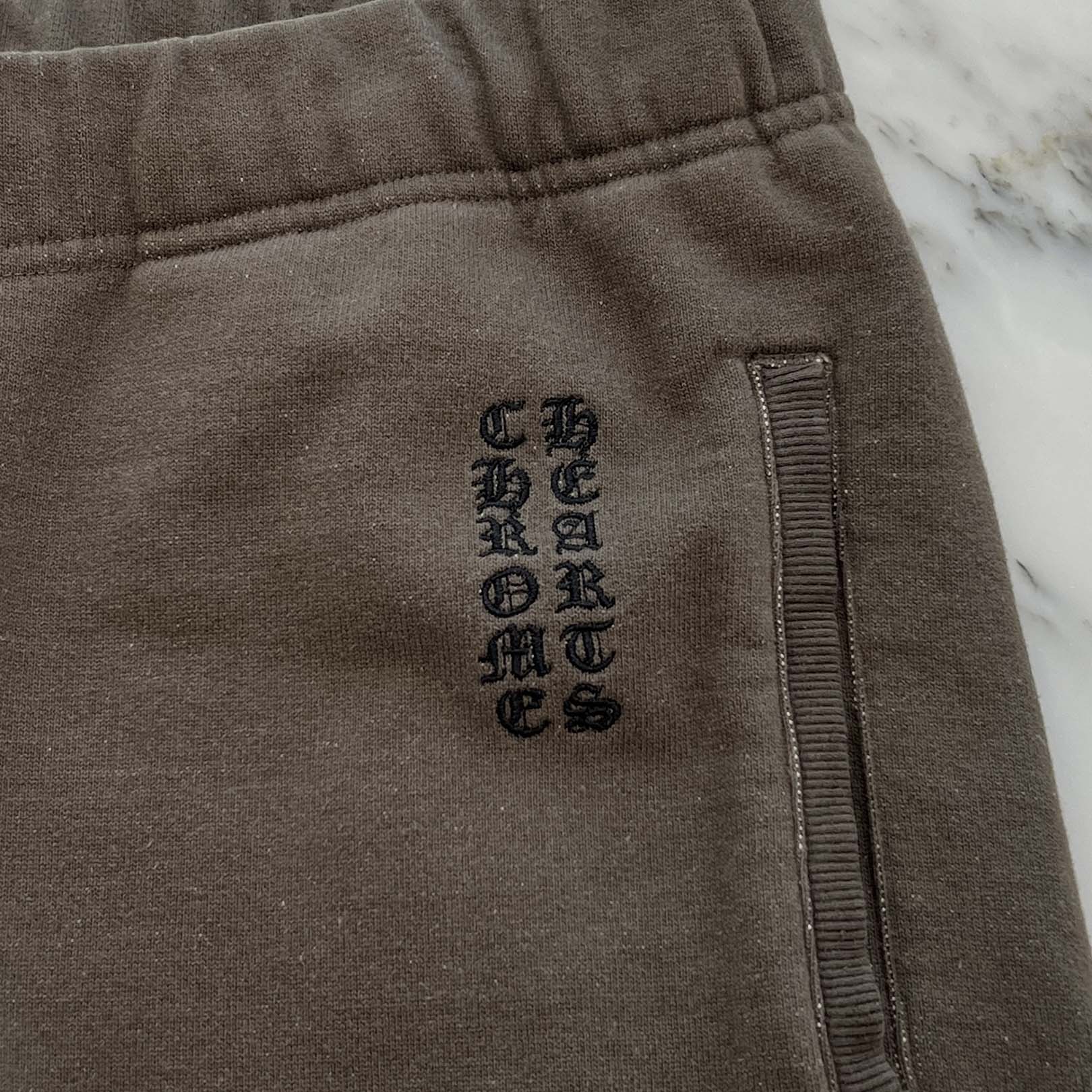 CHROME HEARTS Y NOT Vertical Logo Embroidery Sweat Long Pants Size S クロムハーツ ワイノット ヴァーティカルロゴ 刺繍 スウェットロングパンツ サイズS