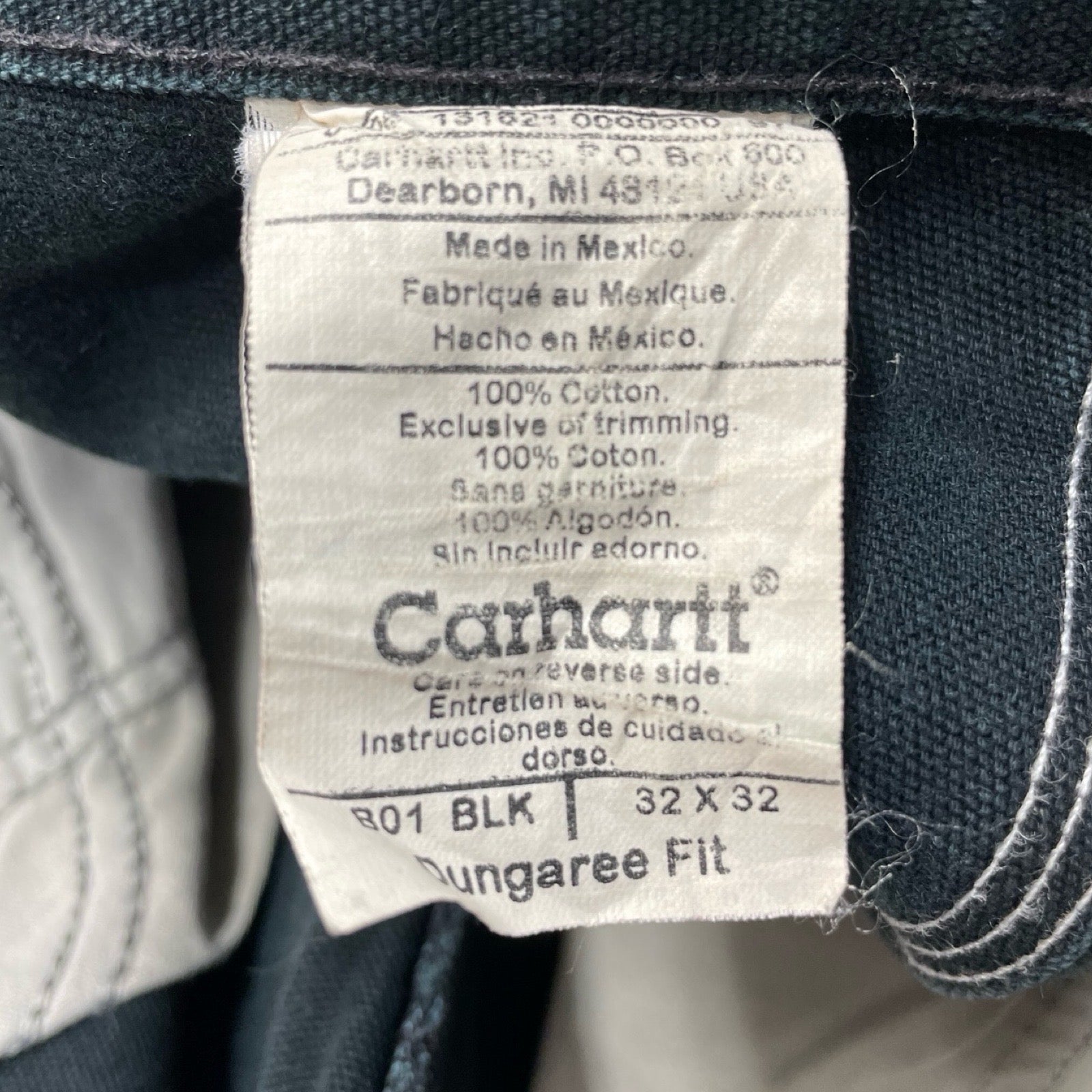 Carhartt Double Knee Denim Painter Pants Size 32×32
